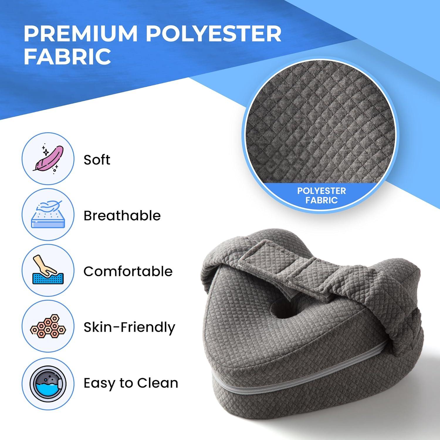 Funda de Almohada para Rodilla Tularis Gris con Cremallera