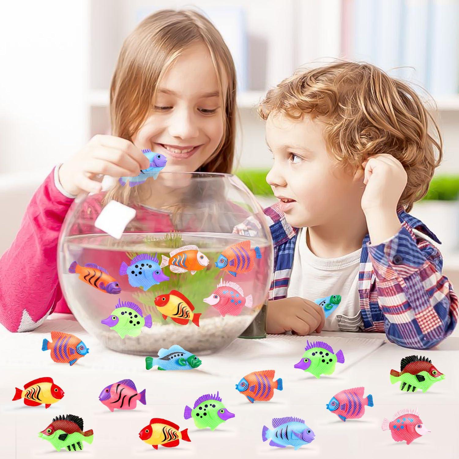 Juego de 36 peces de plástico LHSYFBZ para fiestas y acuarios