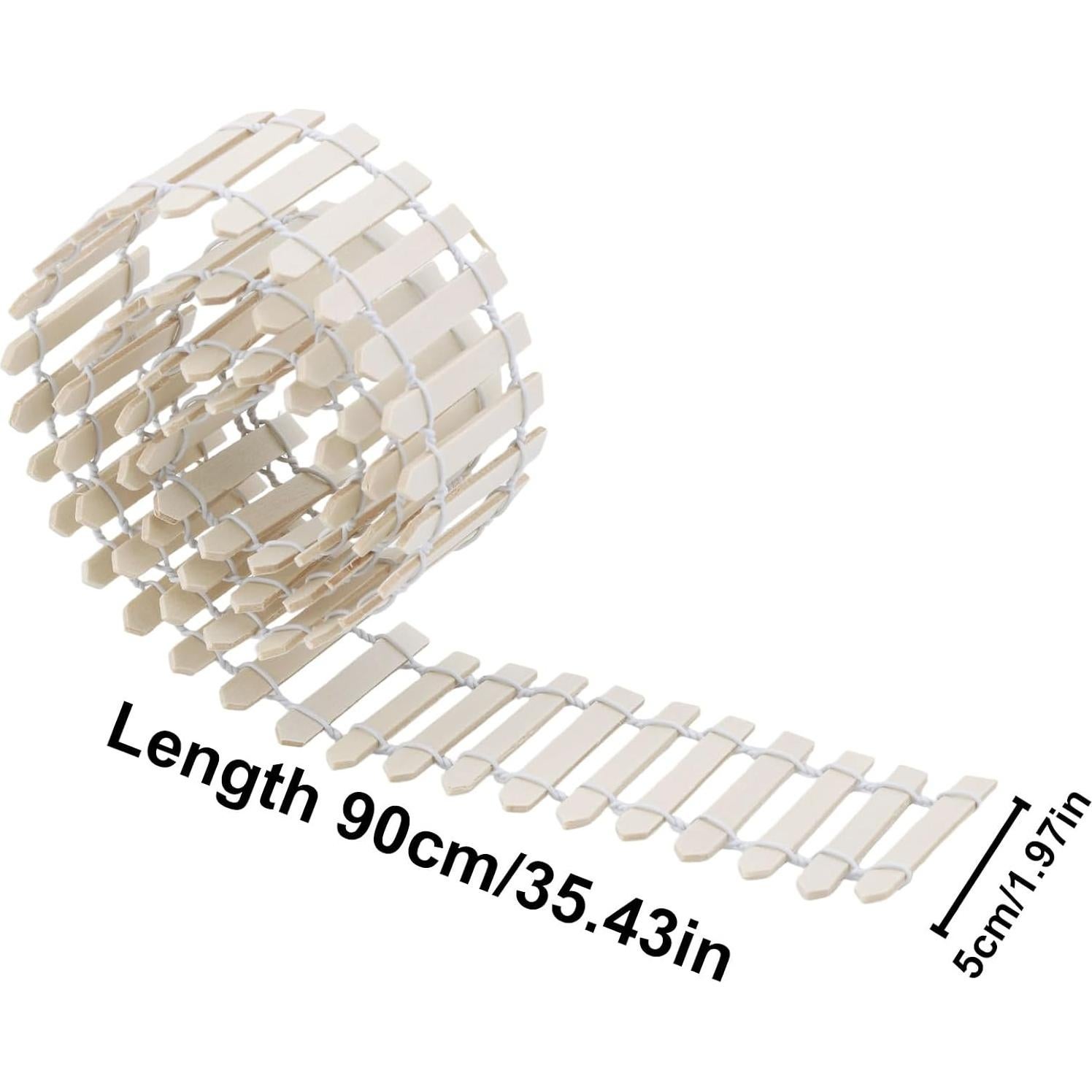 Mini Cerca de Jardín de Hadas BOXOB 90x5cm Madera Decorativa