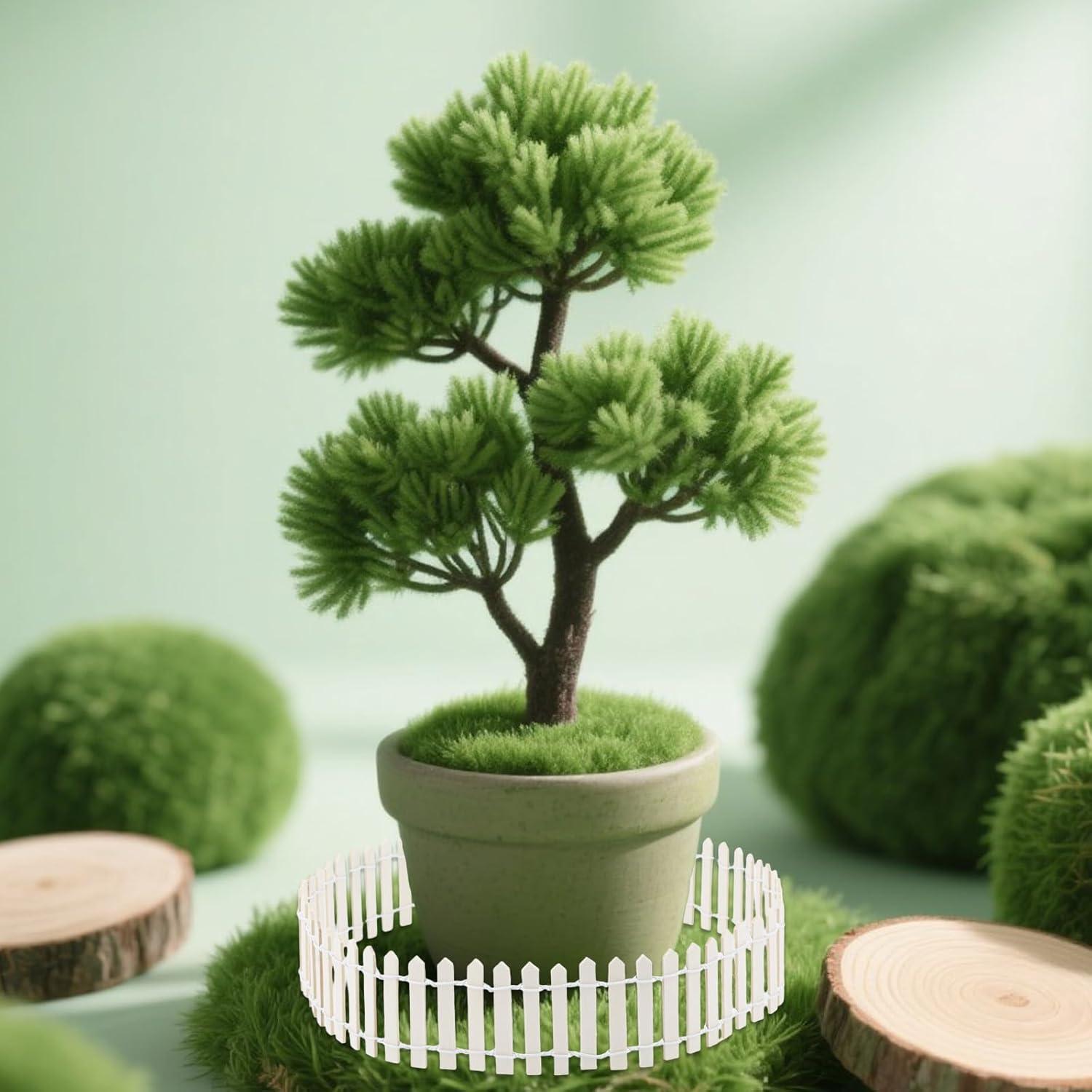 Mini Cerca de Jardín de Hadas BOXOB 90x5cm Madera Decorativa