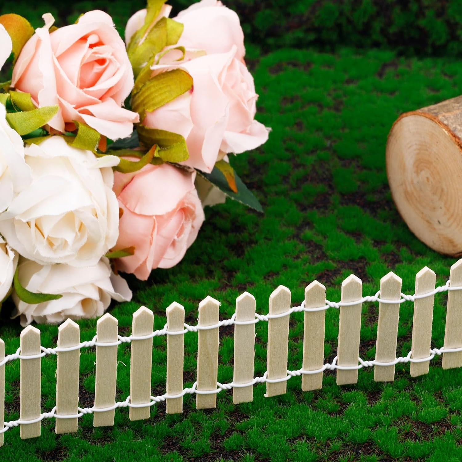 Mini Cerca de Jardín de Hadas BOXOB 90x5cm Madera Decorativa