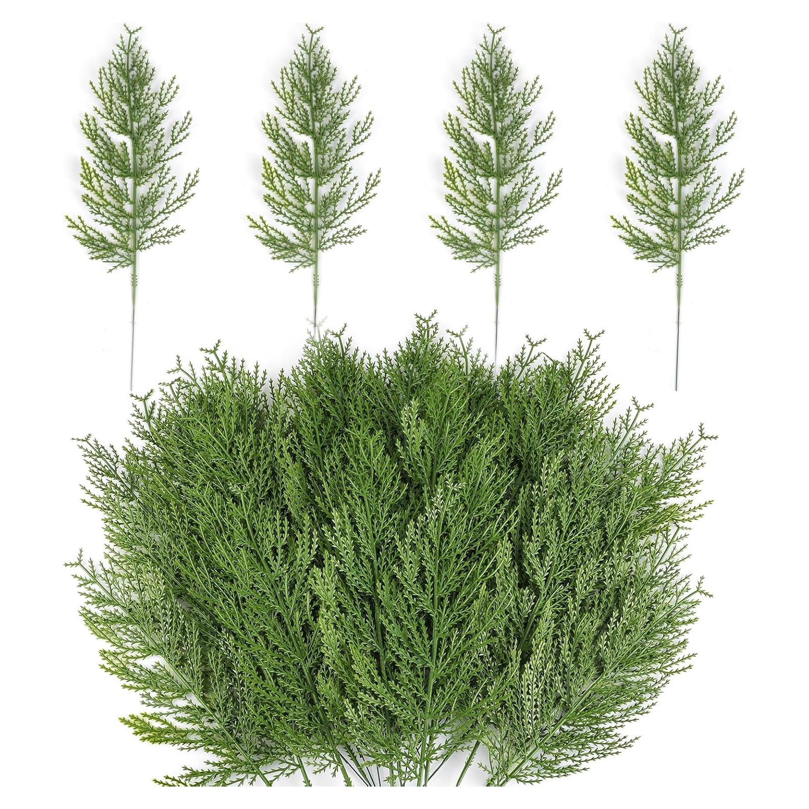 Ramas de Pino Artificial Hananona 40 Pcs 35 cm Verde Decoración