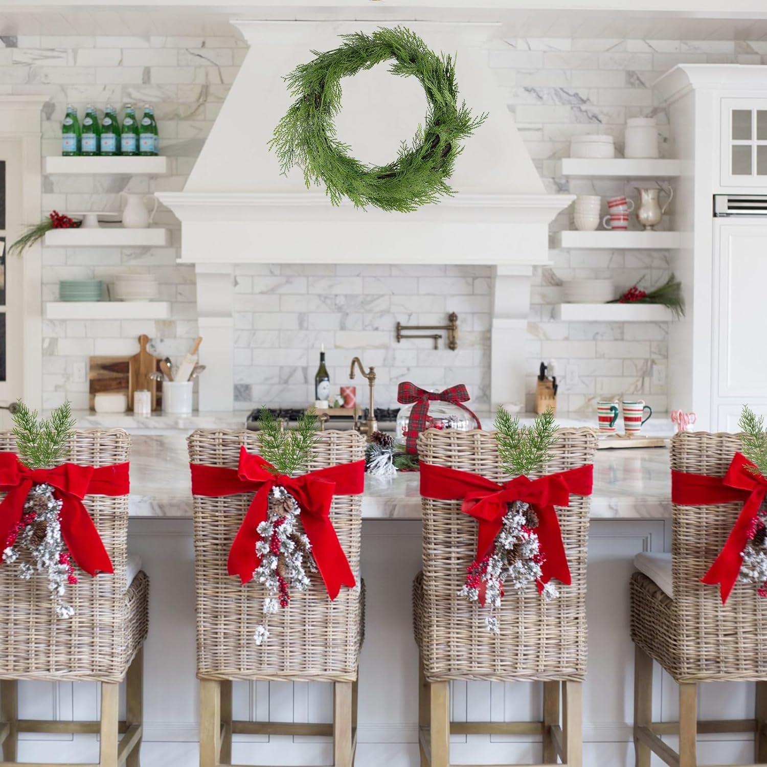 Ramas de Pino Artificial Hananona 40 Pcs 35 cm Verde Decoración