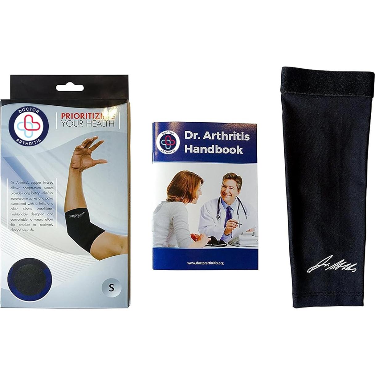 Manga de Soporte para Codo Dr. Arthritis - Pequeño Negro
