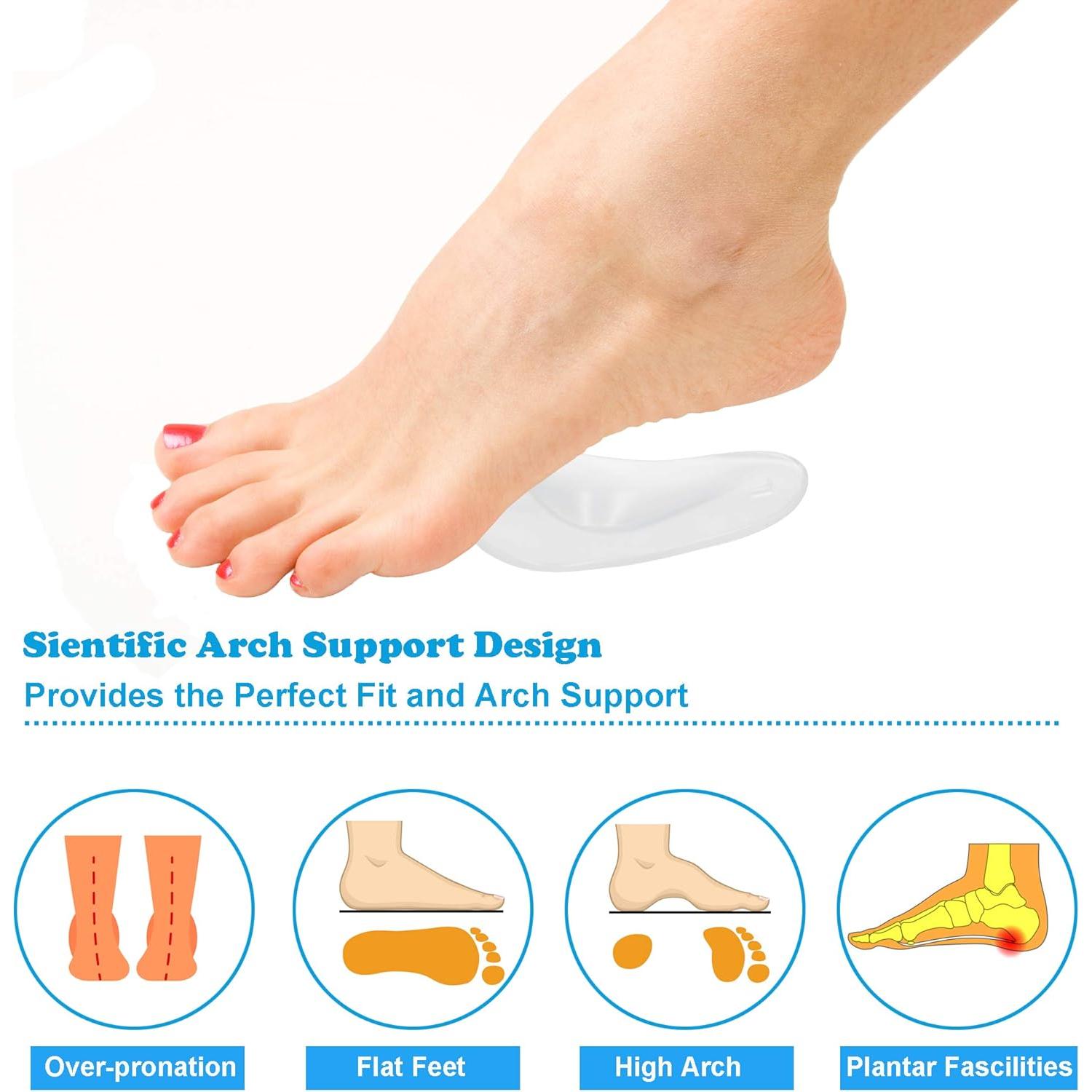 Cojines de Soporte de Arco UrChoice - 6 Pares Gel Reutilizables