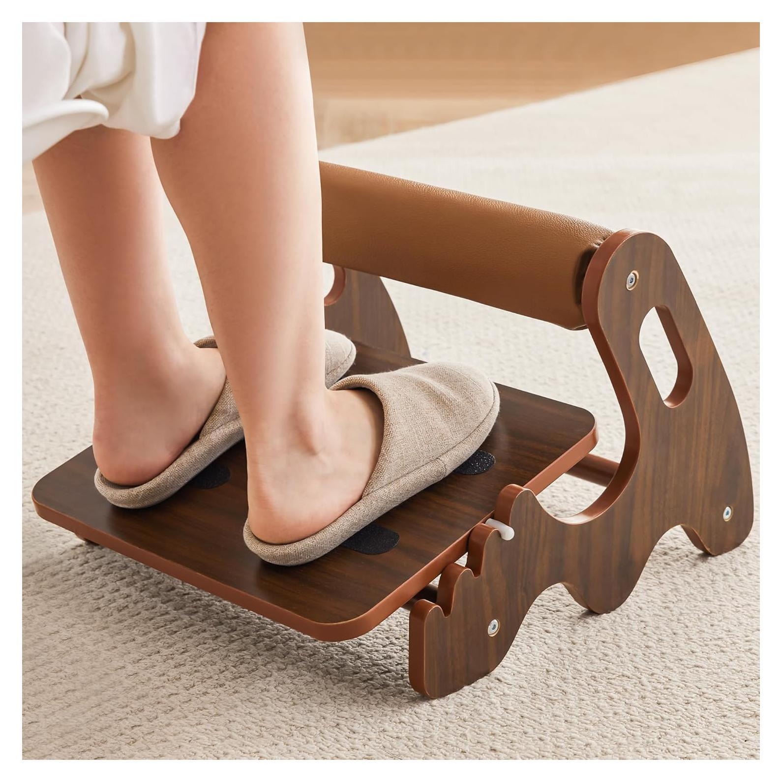 Reposapiés ergonómico ajustable Spaccld de madera antideslizante