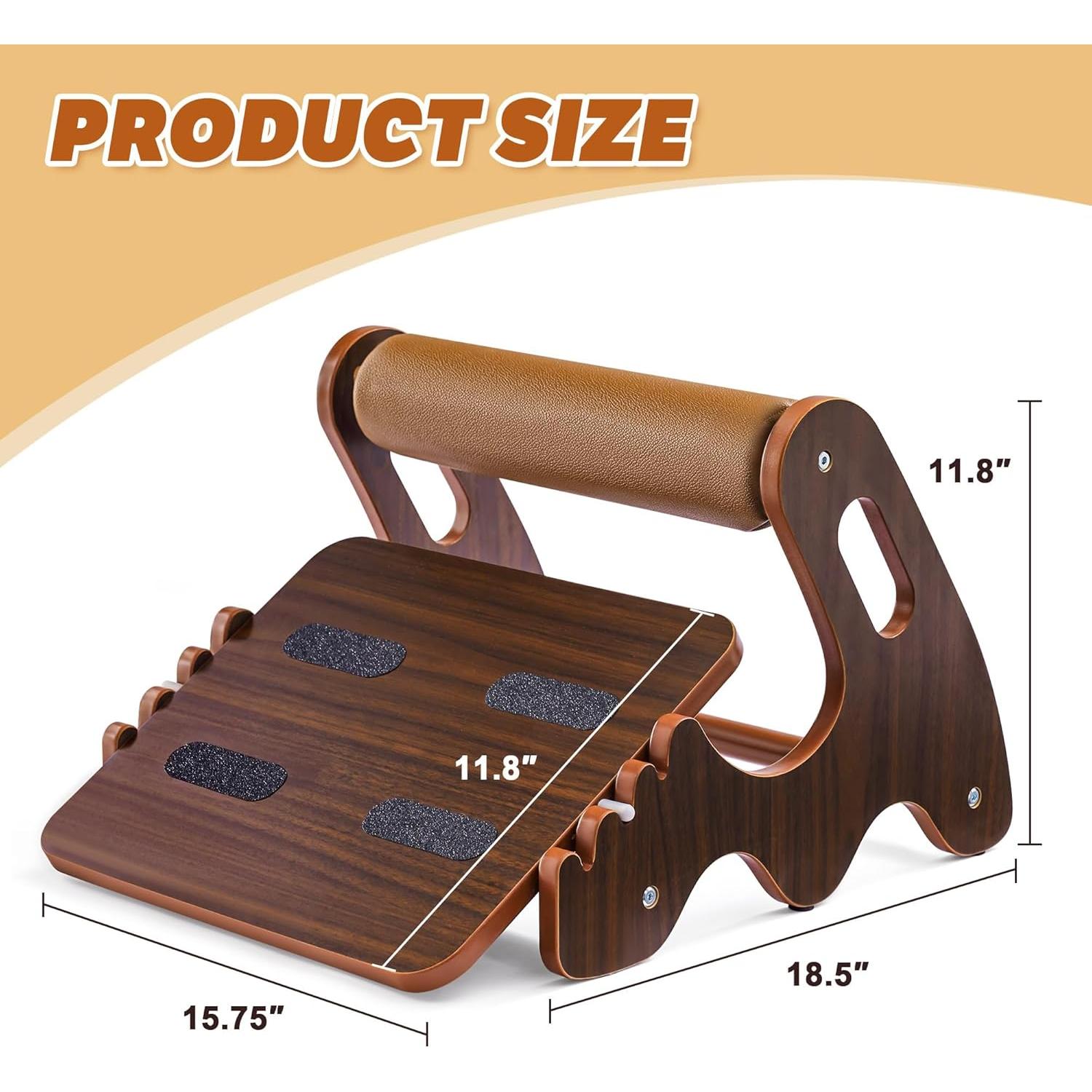 Reposapiés ergonómico ajustable Spaccld de madera antideslizante