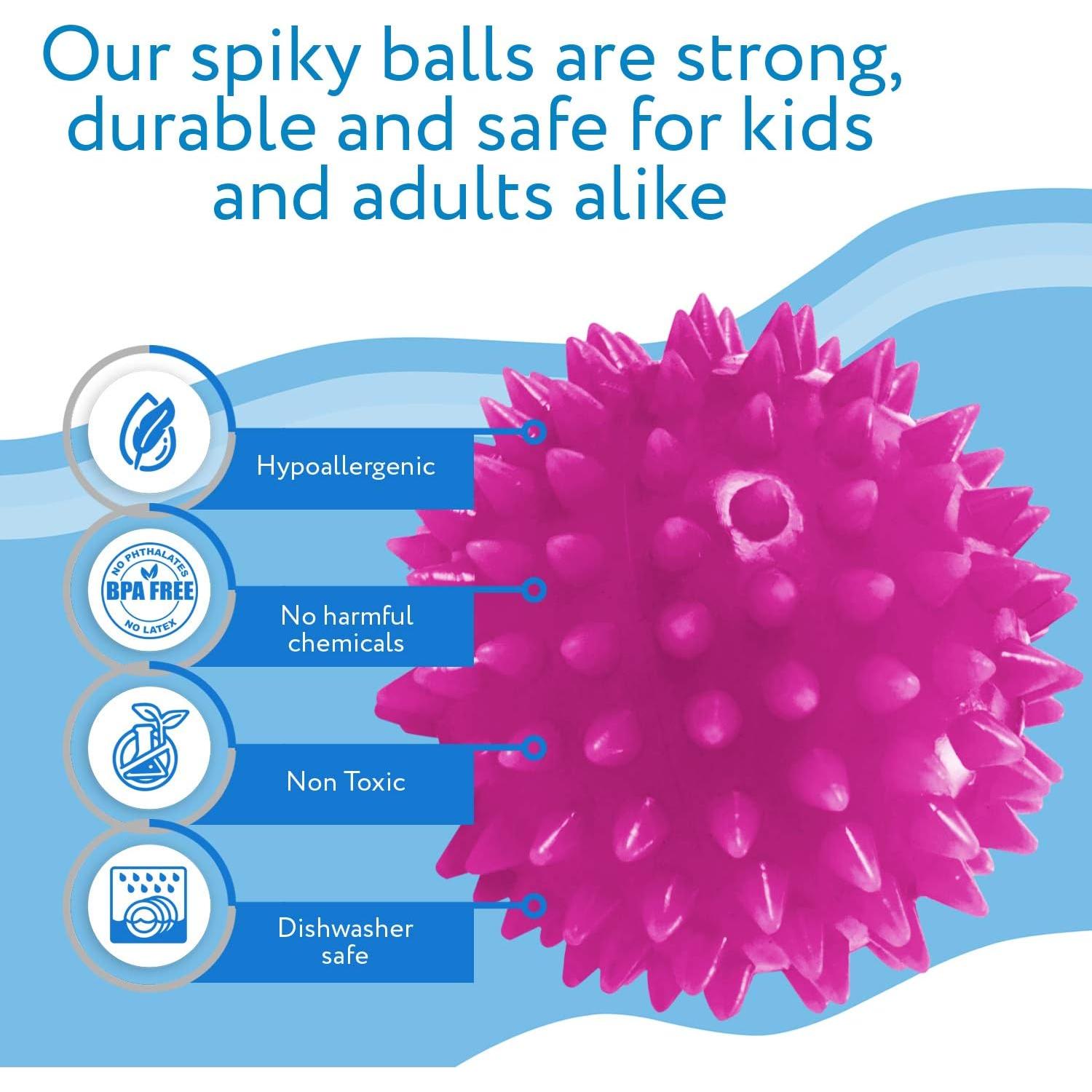 Pelotas Sensoriales Espinosas Impresa - Paquete de 5 Juguetes Antiestrés