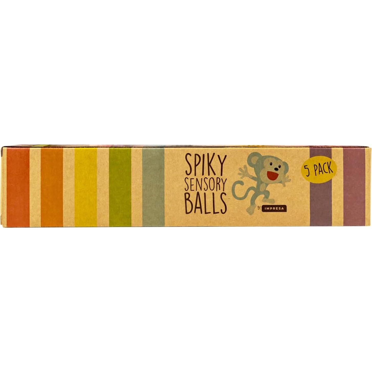 Pelotas Sensoriales Espinosas Impresa - Paquete de 5 Juguetes Antiestrés