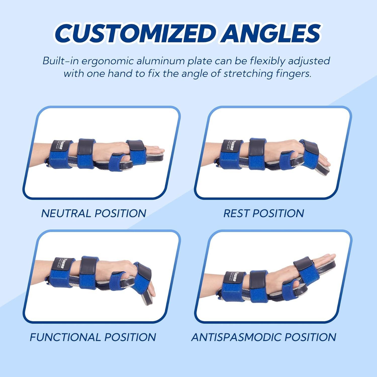 Férula de Mano en Reposo Yiyame para Ictus y Artritis - Tamaño S