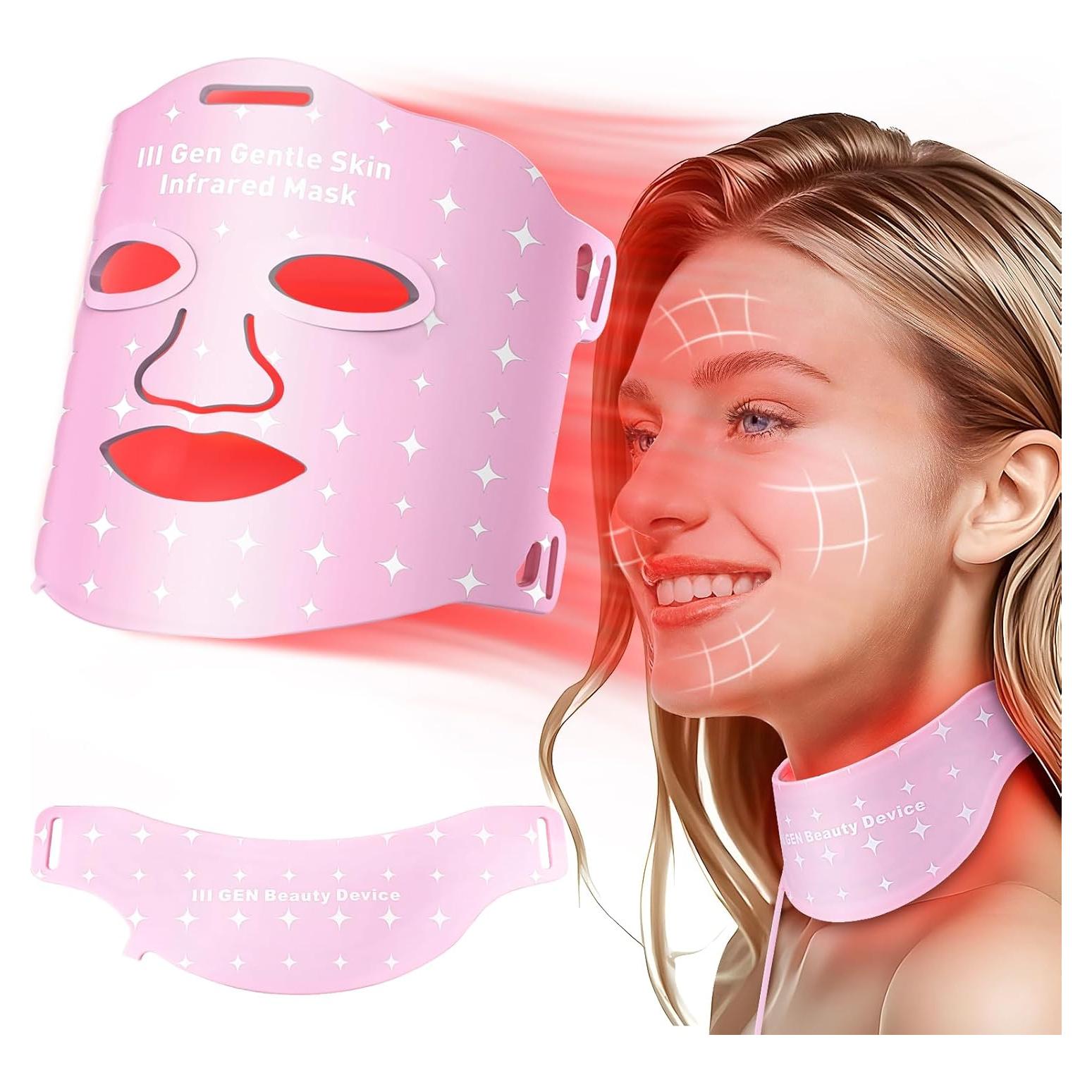 Máscara de Terapia de Luz Roja Coroever para Cara y Cuello