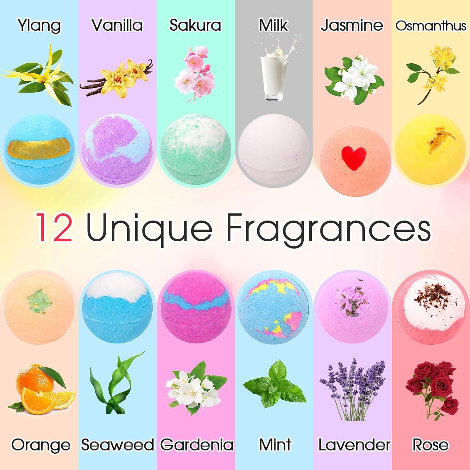 Juego de Bombas de Baño Orgánicas SUPERGFS - 12 Fragancias