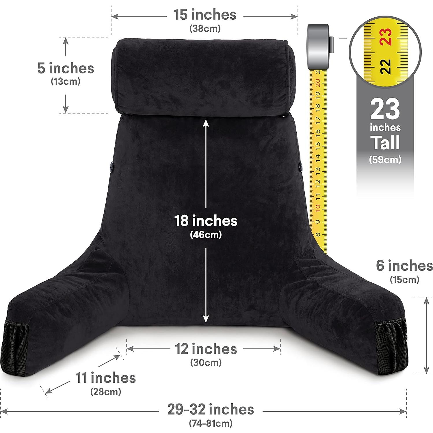 Cojín de Esposo Mediano Negro - Espuma Viscoelástica, Funda Lavable