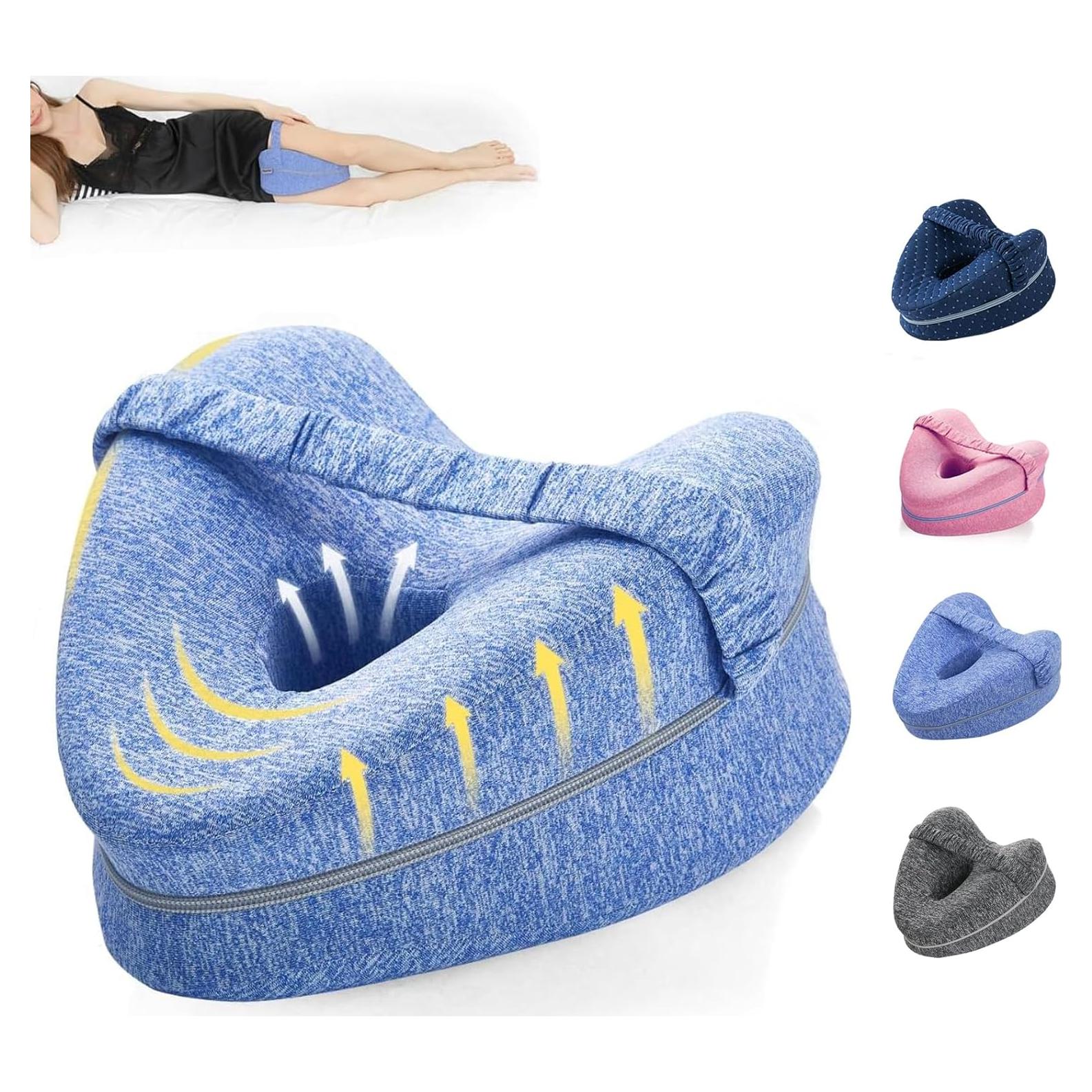 Almohada de Rodilla Genérica para Durmientes de Lado Azul
