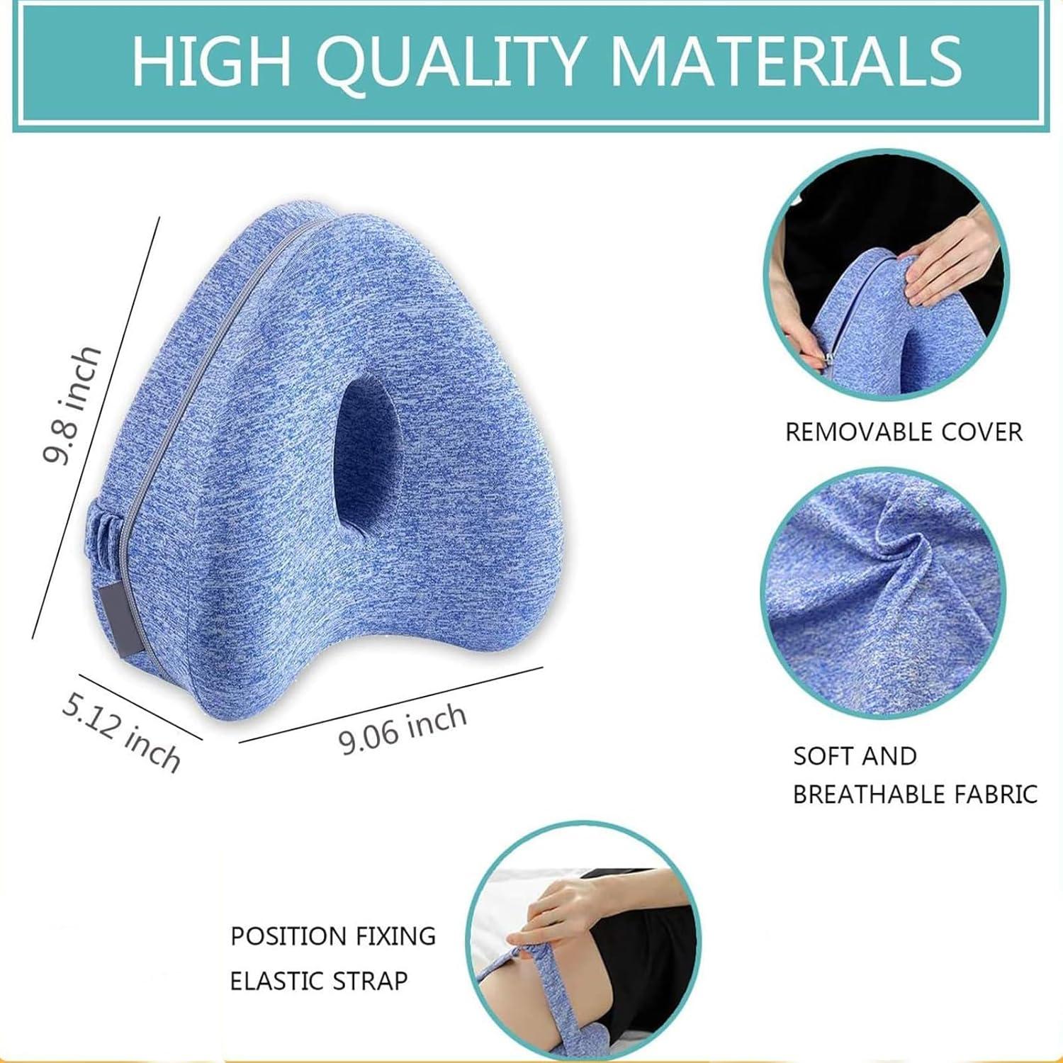 Almohada de Rodilla Genérica para Durmientes de Lado Azul