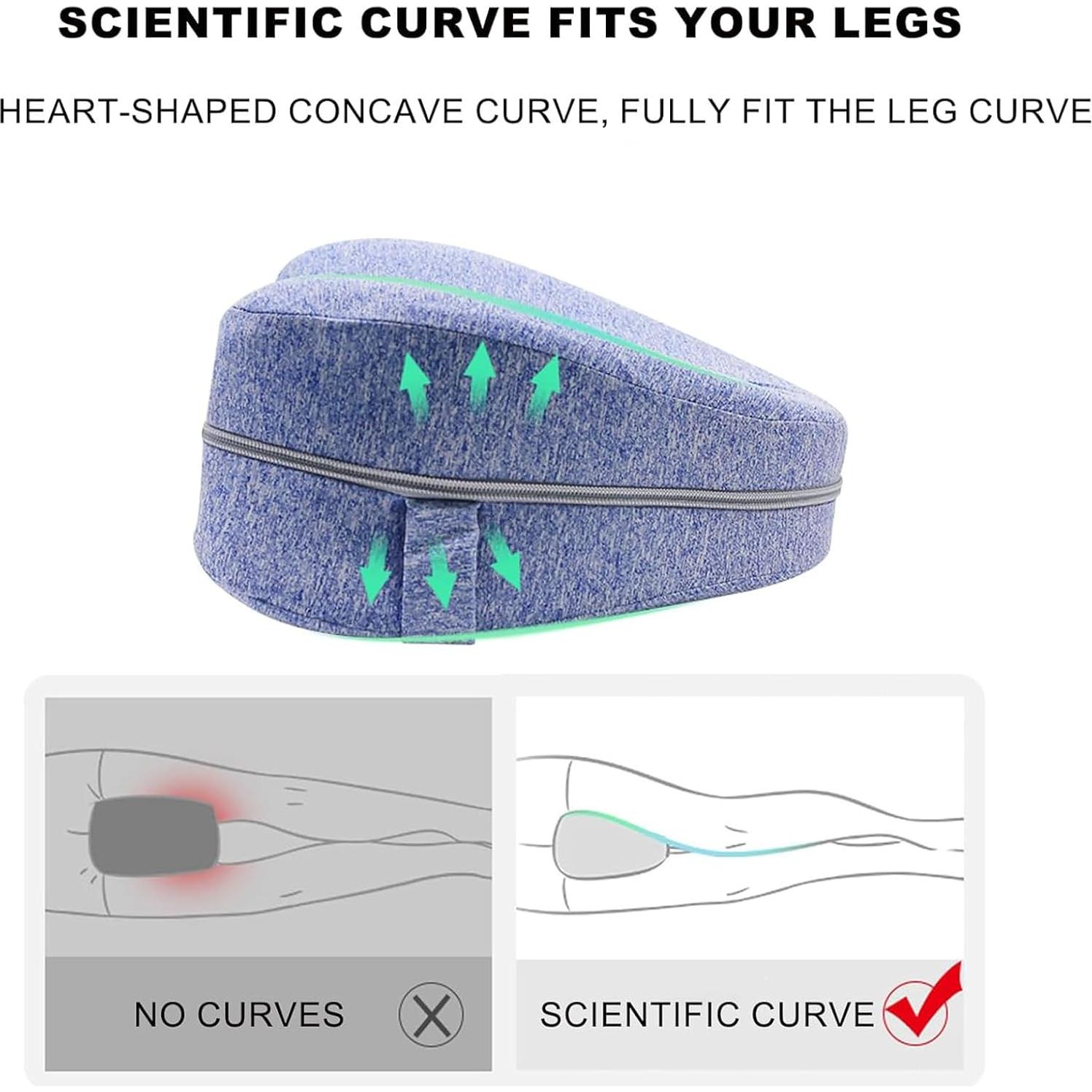 Almohada de Rodilla Genérica para Durmientes de Lado Azul
