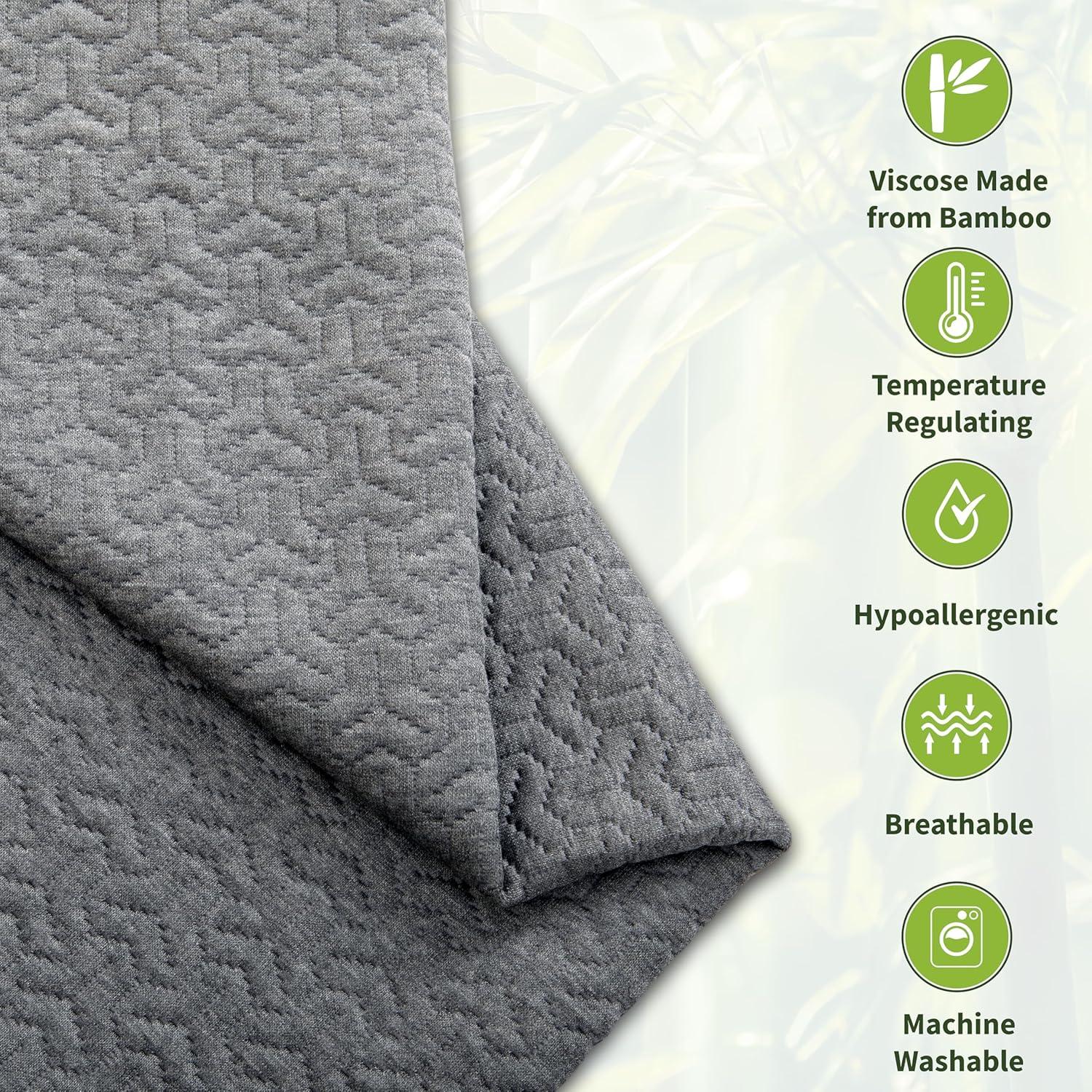 Funda de Almohada en Forma de Cuña MEOVEN 66x64x19 cm Gris