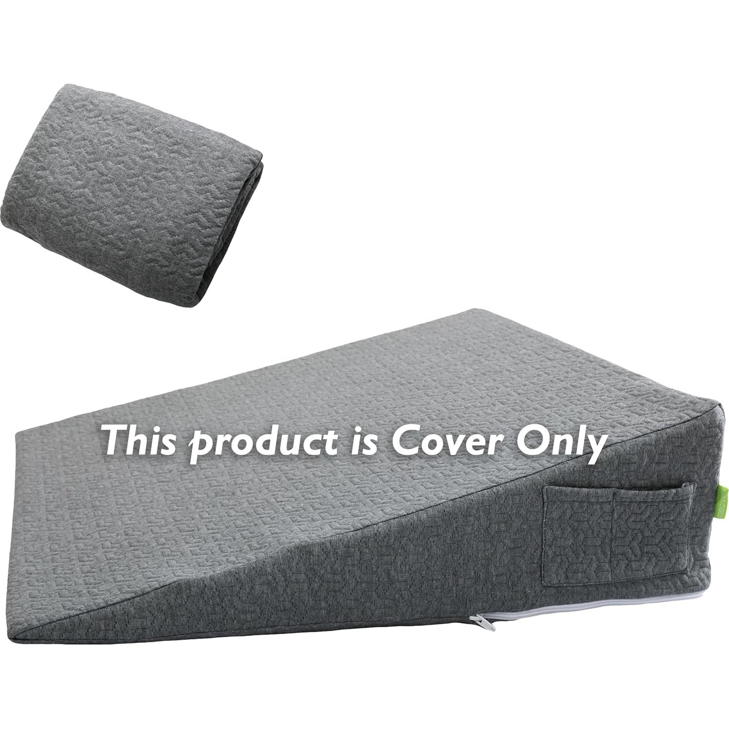 Funda de Almohada en Forma de Cuña MEOVEN 66x64x19 cm Gris