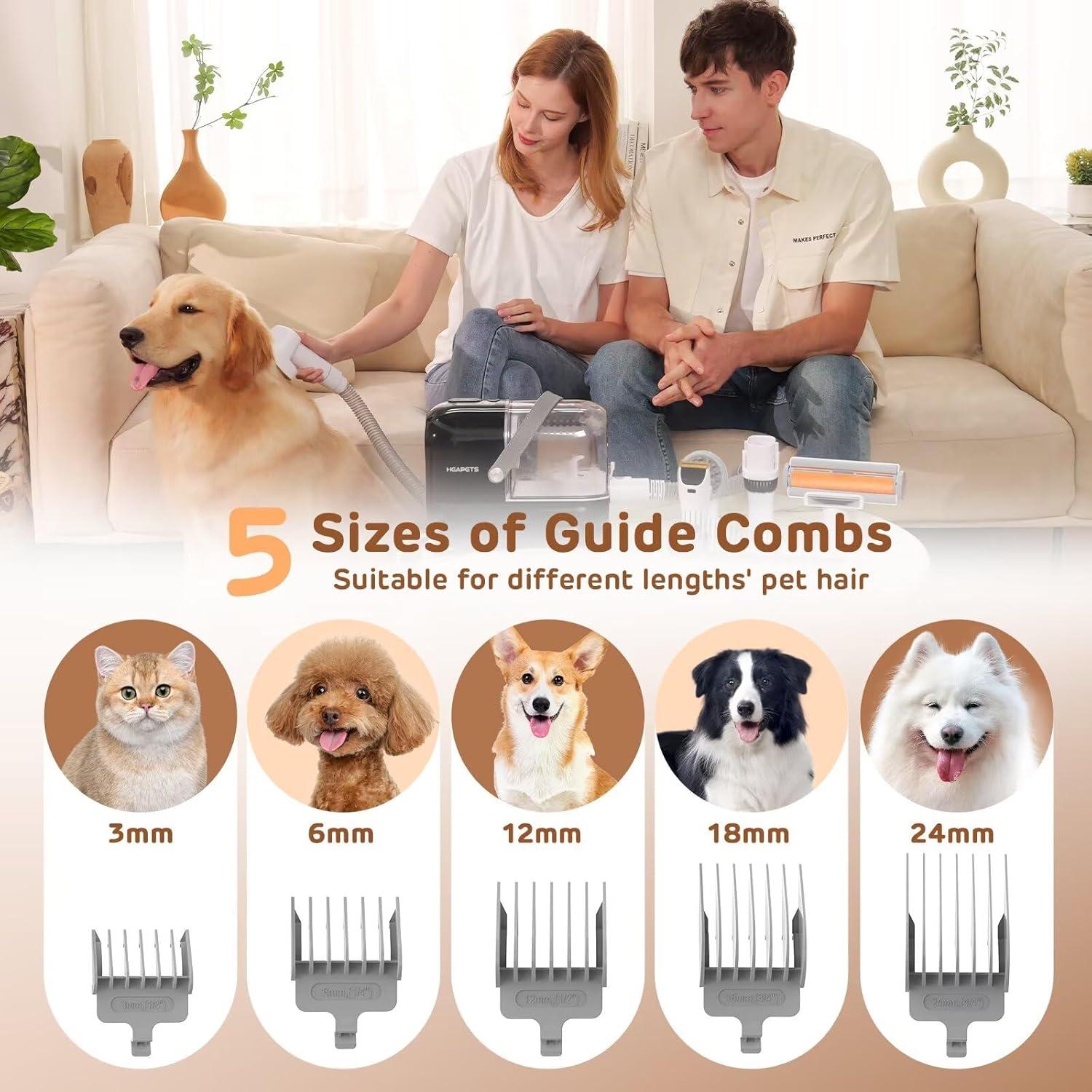 Kit de Aspiradora para Acicalamiento HEAPETS 3L con 7 Herramientas