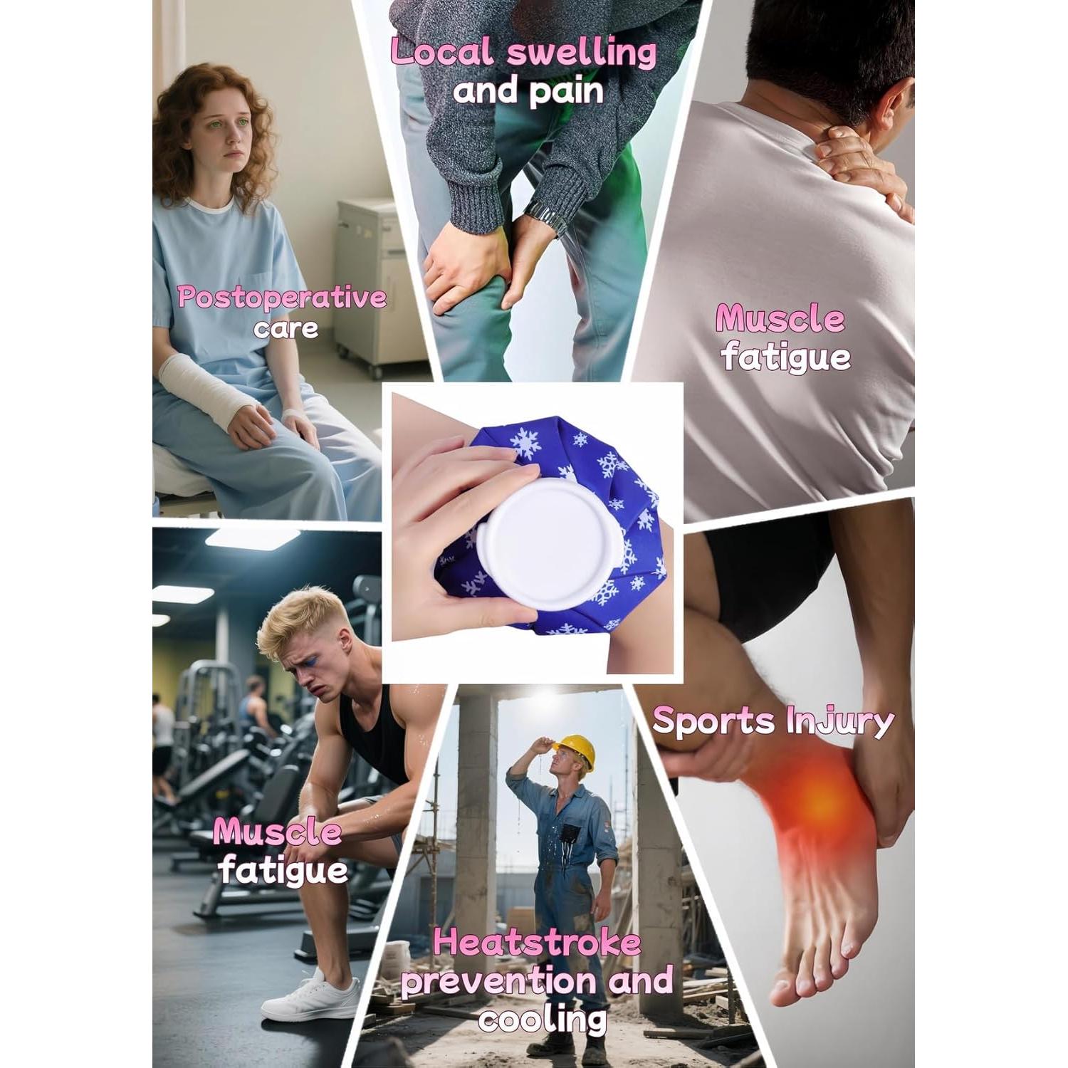 Bolsa de Hielo Reutilizable FANBODTA 14.5 cm Terapia Fría y Caliente