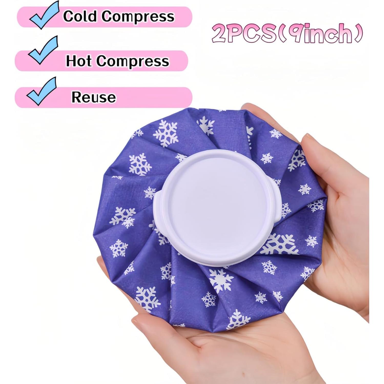 Bolsa de Hielo Reutilizable FANBODTA 14.5 cm Terapia Fría y Caliente