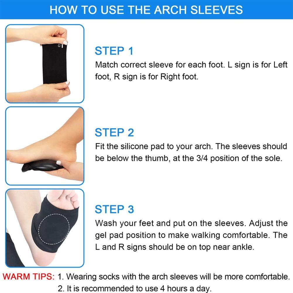 Mangas de Compresión Ailaka para Soporte de Arco - Alivio Dolor Pie Plano