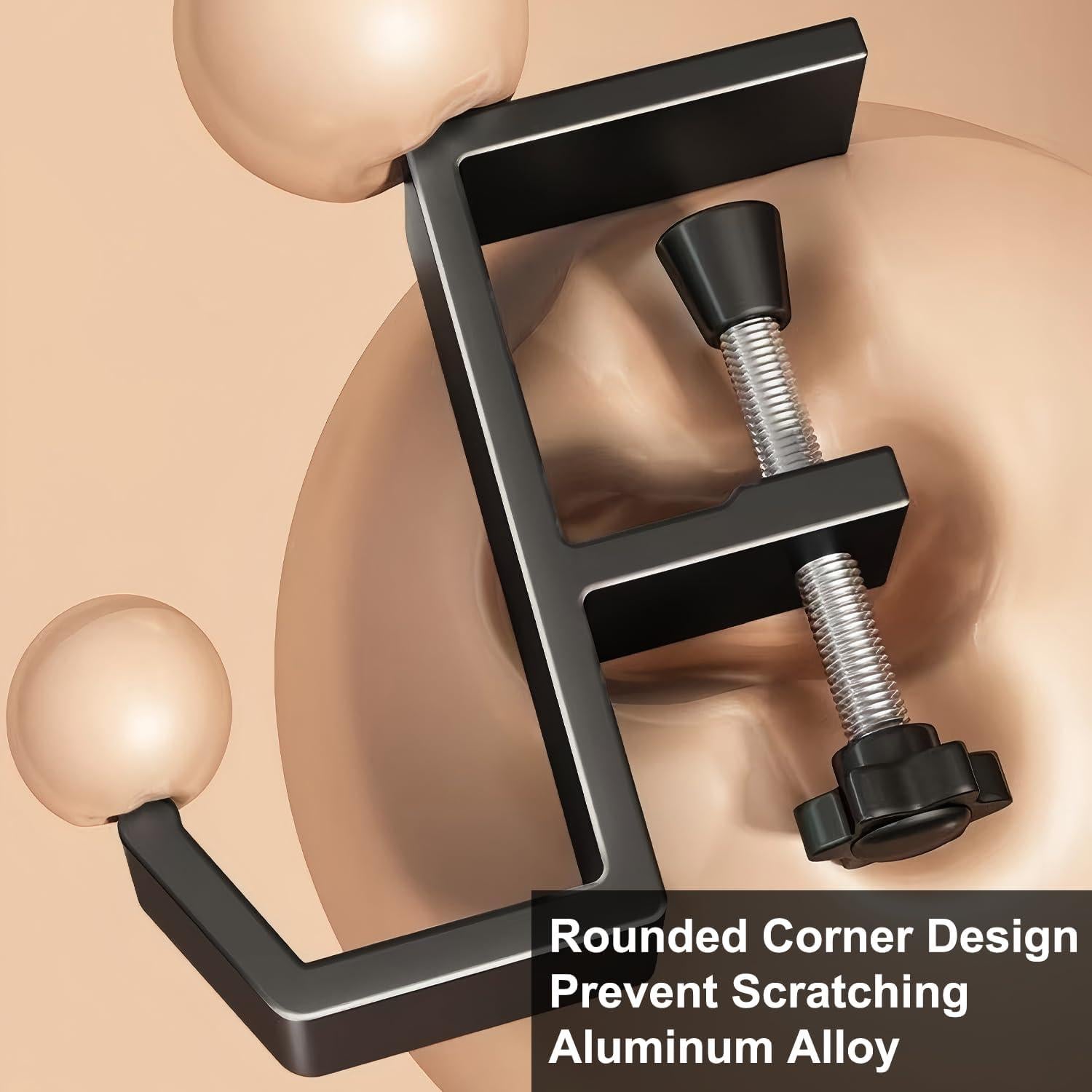 Soporte para Auriculares JAKO de Aluminio Negro Ajustable