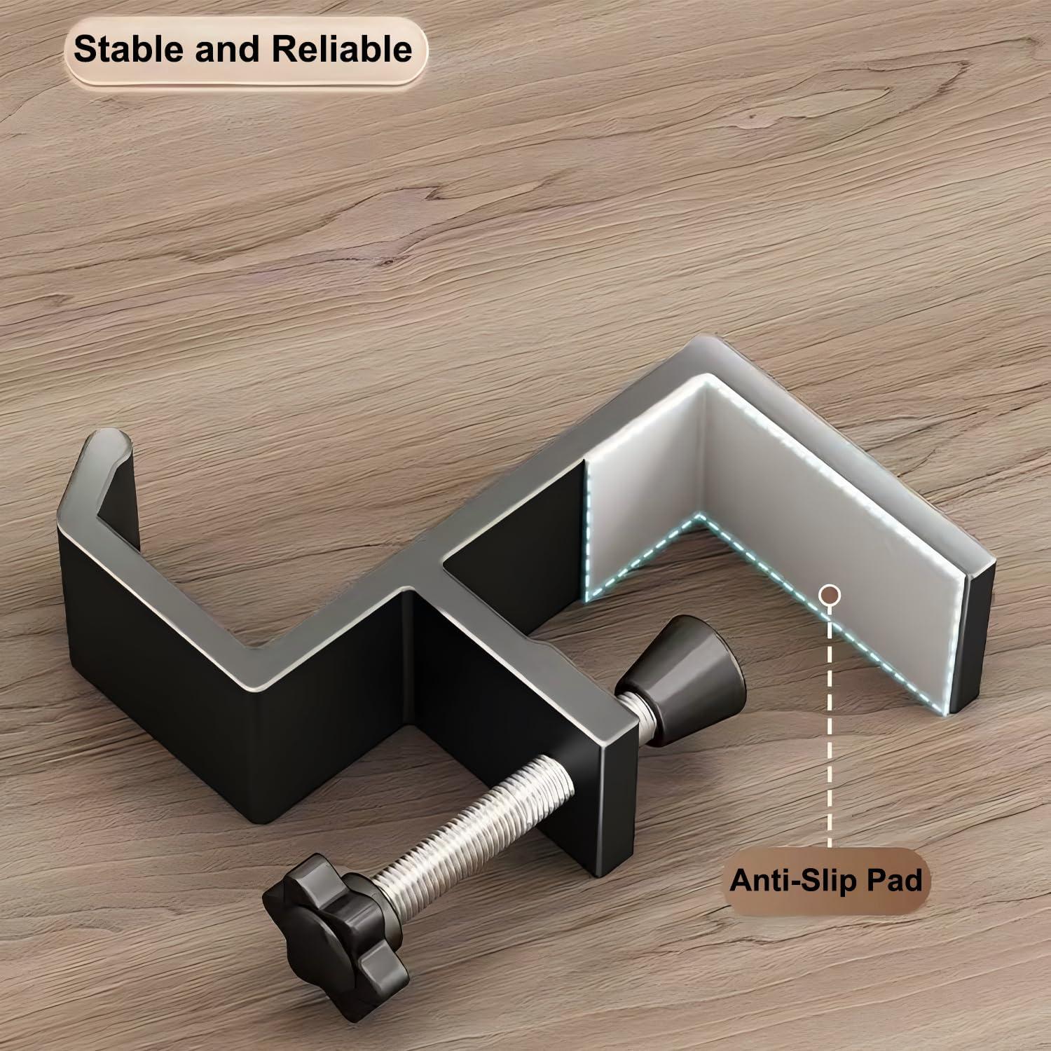 Soporte para Auriculares JAKO de Aluminio Negro Ajustable