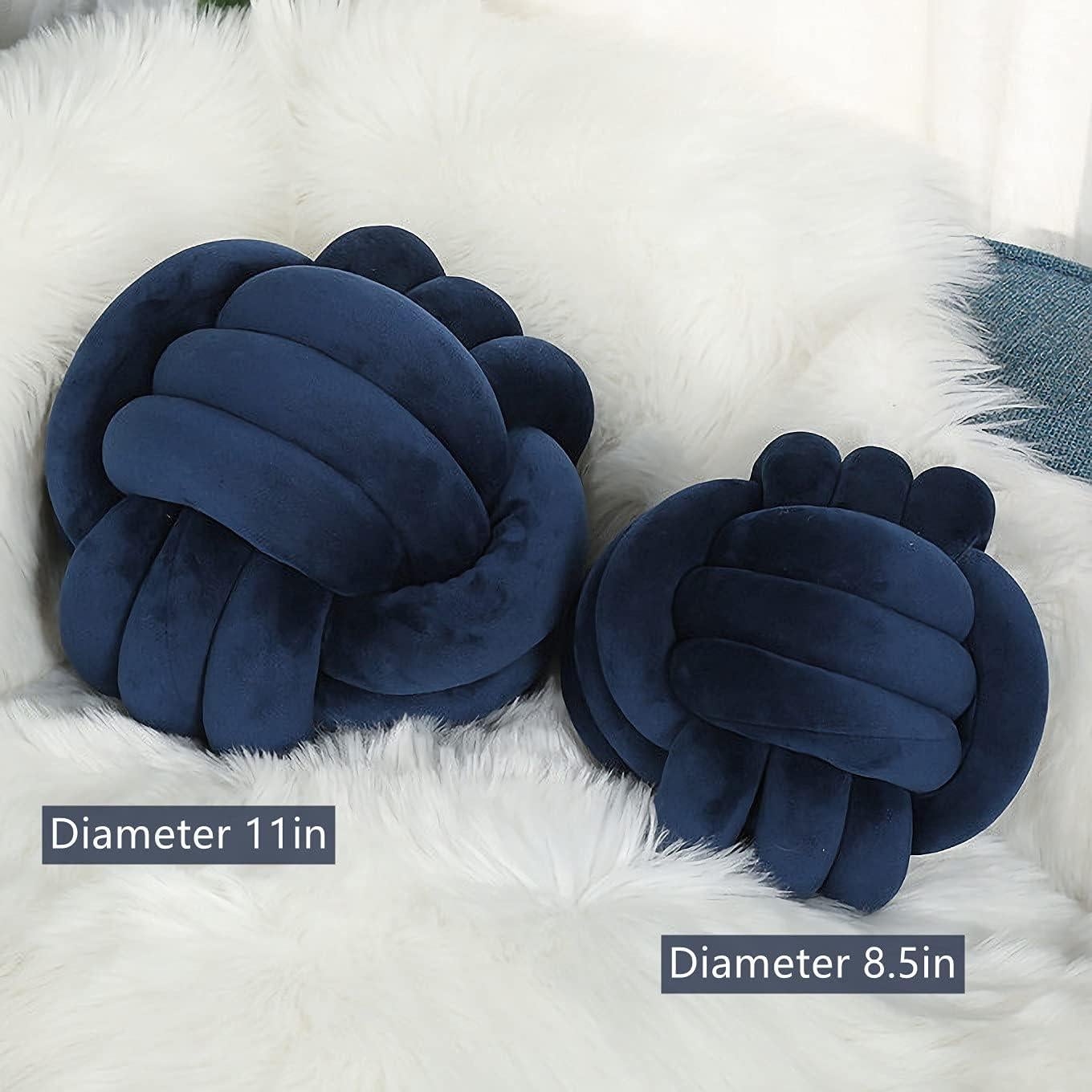 Cojín decorativo redondo PUXU 28cm azul oscuro para niños