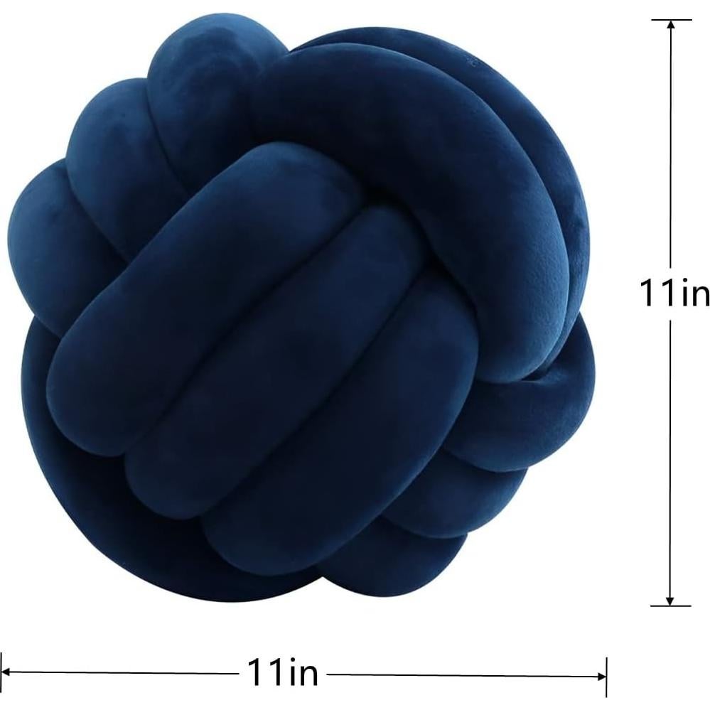 Cojín decorativo redondo PUXU 28cm azul oscuro para niños