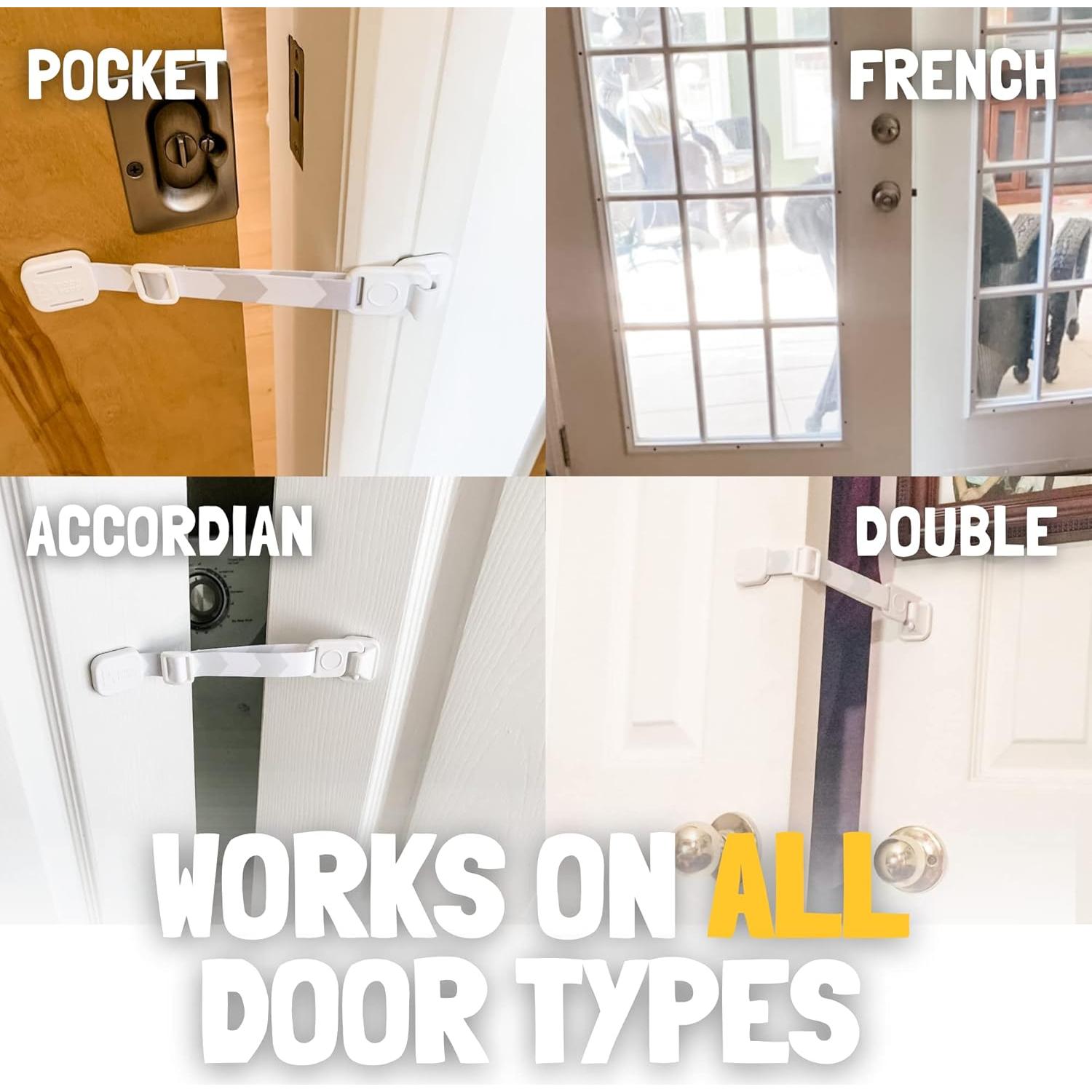 Puerta Buddy Pest Door Latch para Gatos - Gris, Ajustable