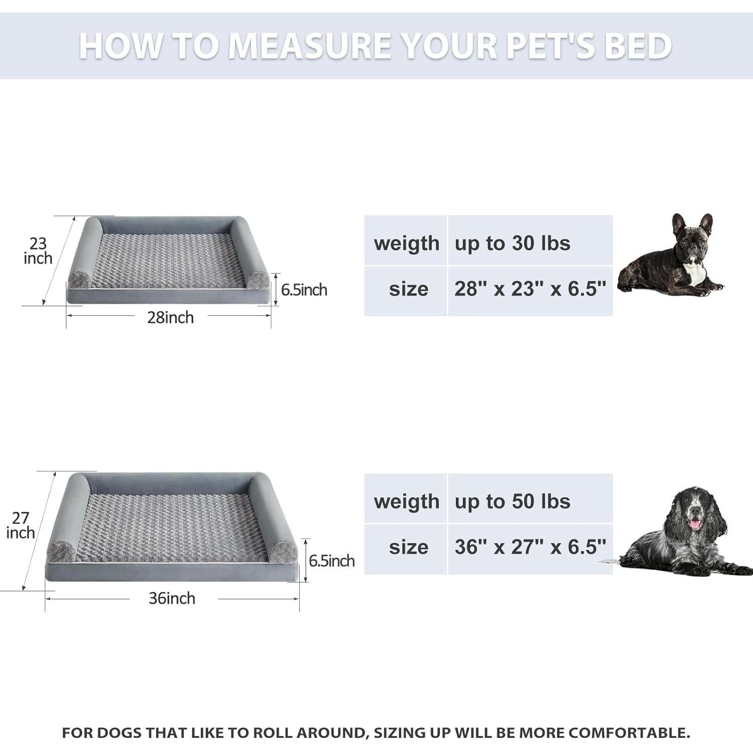 Cama Ortopédica para Perros BFPETHOME Grande Impermeable