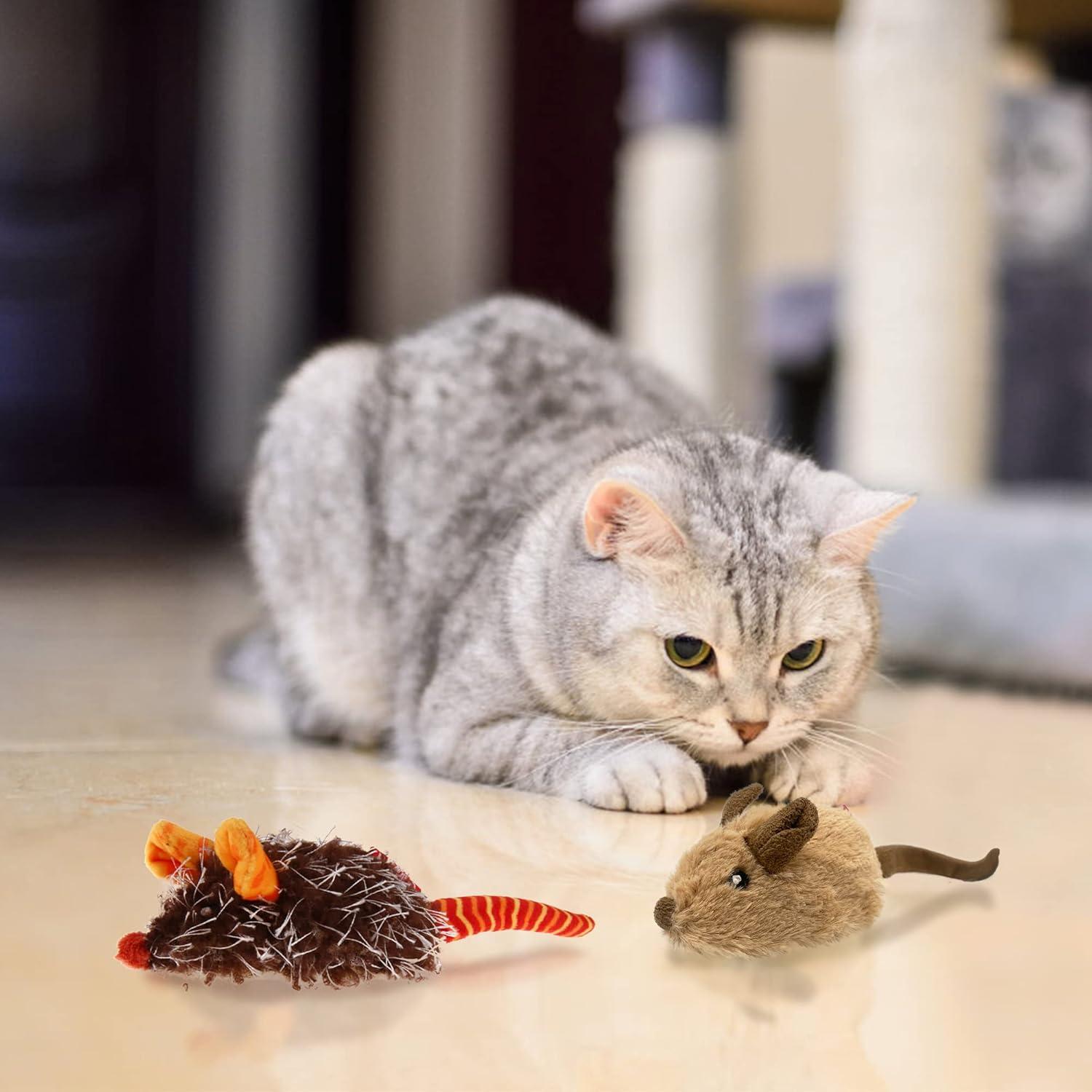 Juguetes Interactivos para Gatos GiGwi - 2 Pcs Ratón Automático