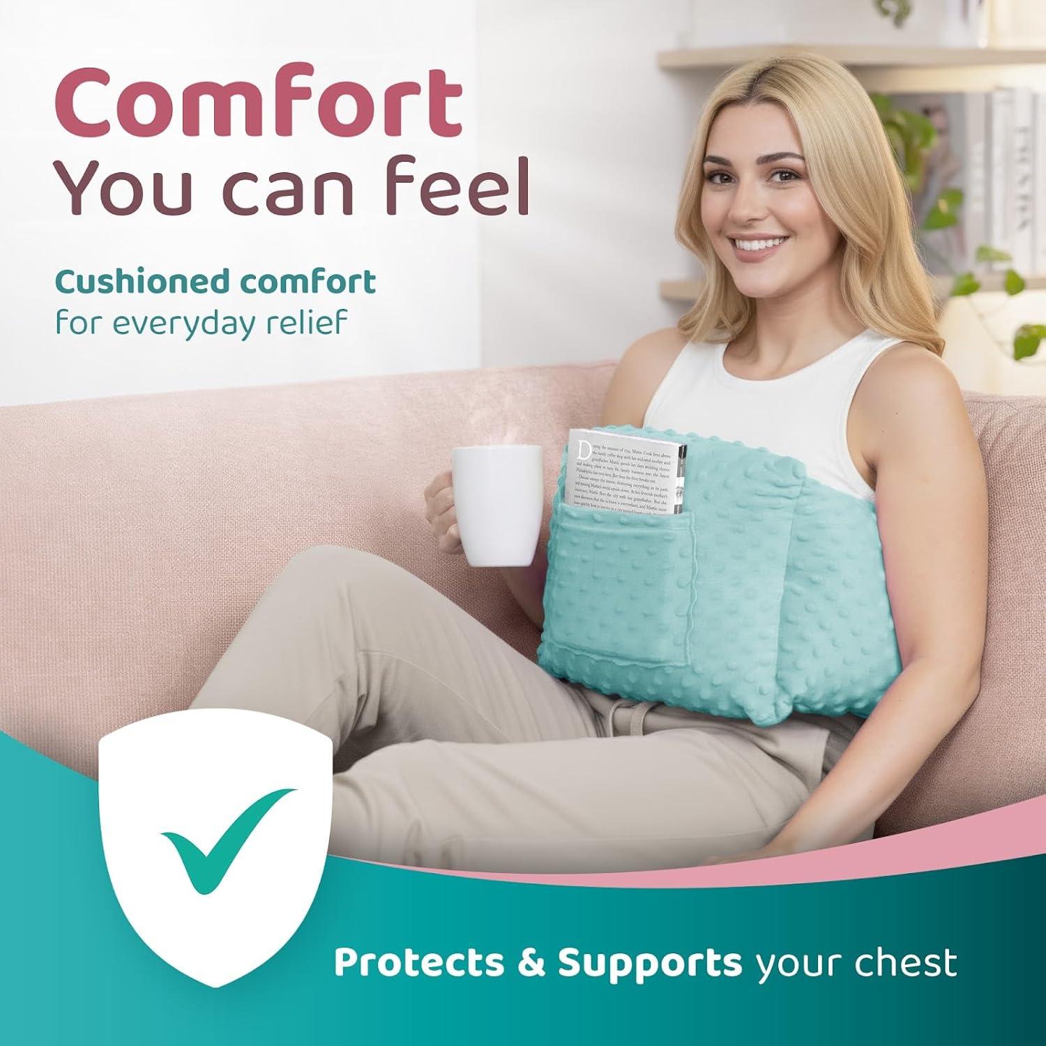 Almohada de Recuperación Post-Mastectomía Zomaple Aqua