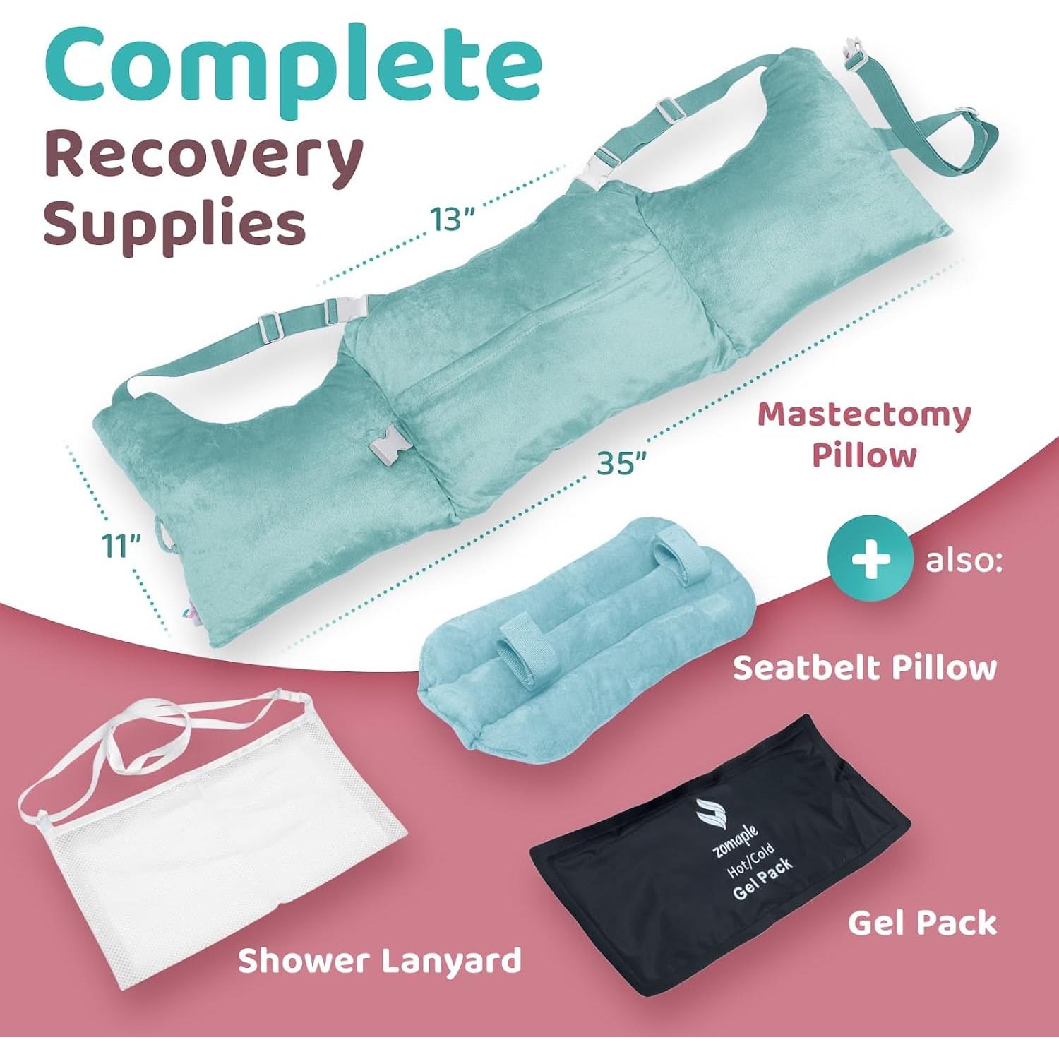 Almohada de Recuperación Post-Mastectomía Zomaple Aqua