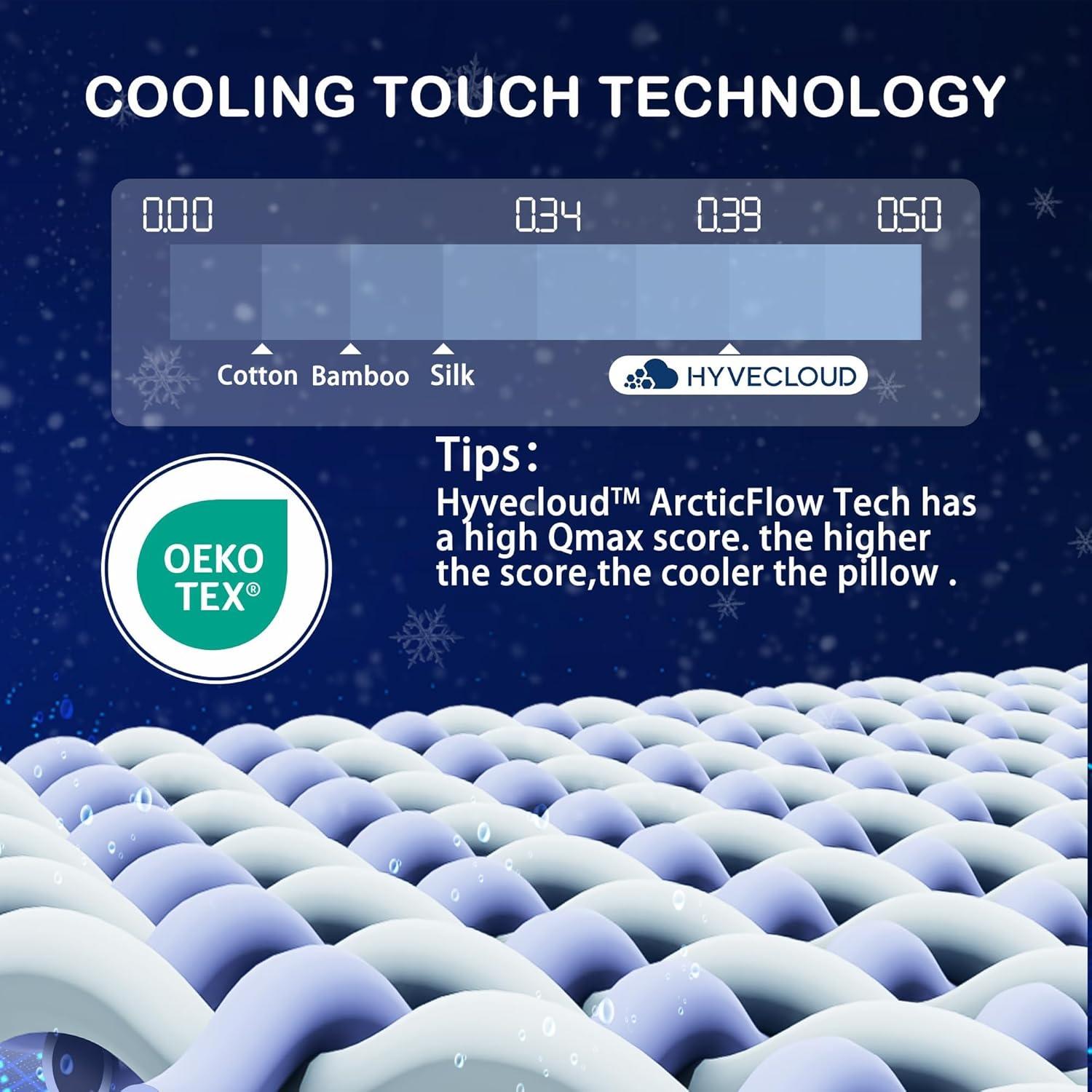 Cojines de Espuma con Memoria HYVECLOUD Reina + Relleno Extra