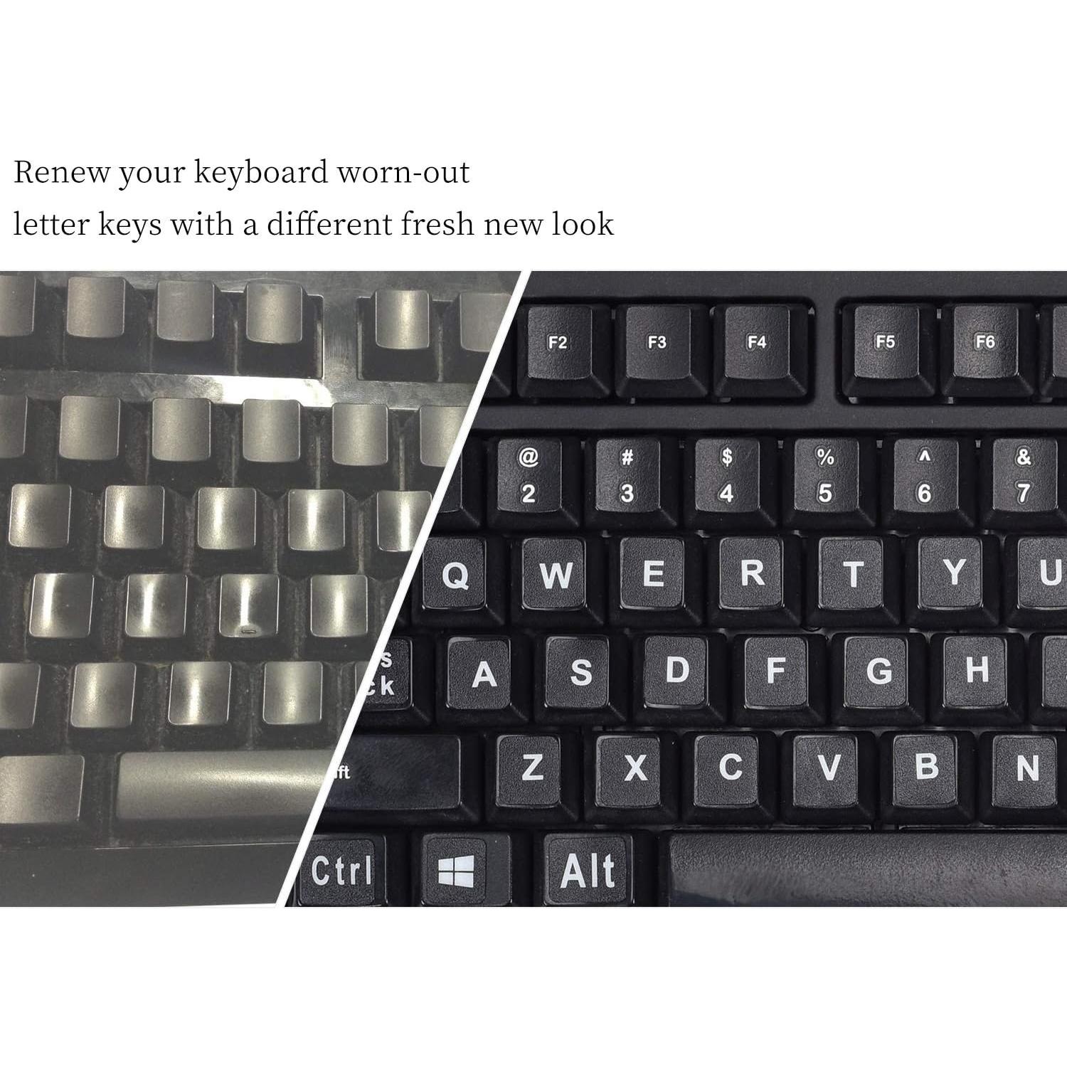 Etiquetas de Teclado en Inglés imComor - Letras Grandes Universales