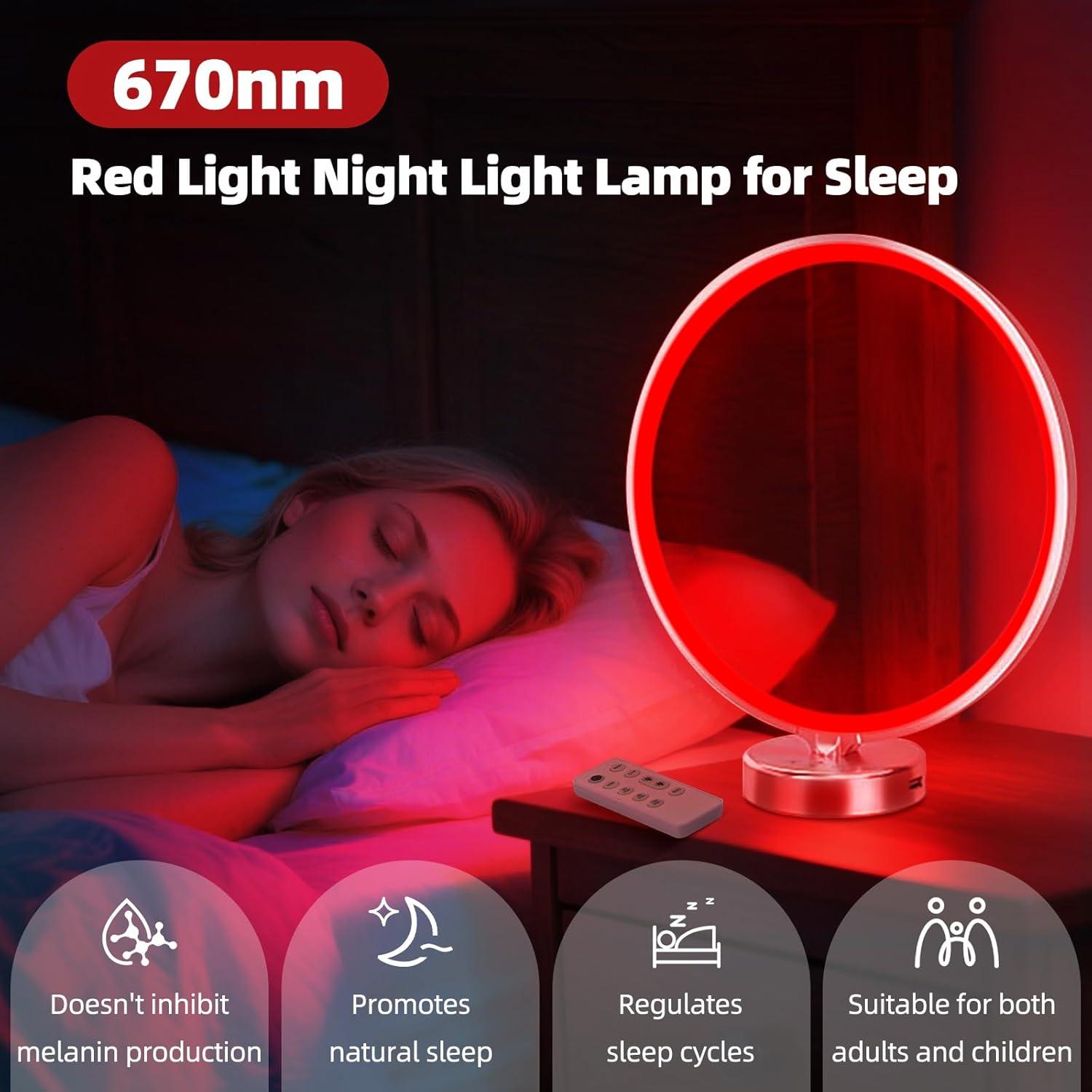 Lámpara Terapéutica de Luz Roja 670nm HAUBAT con Control Remoto