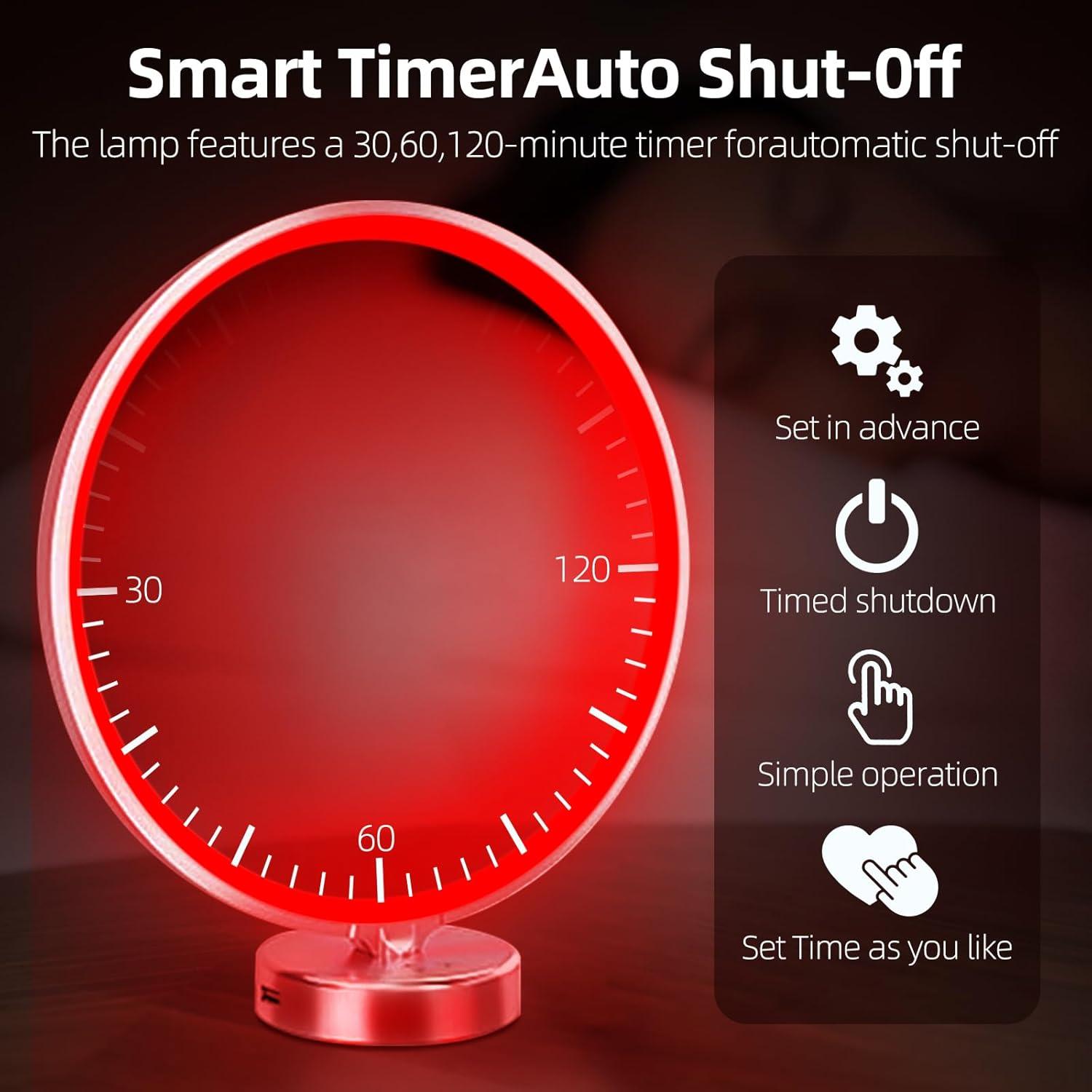 Lámpara Terapéutica de Luz Roja 670nm HAUBAT con Control Remoto