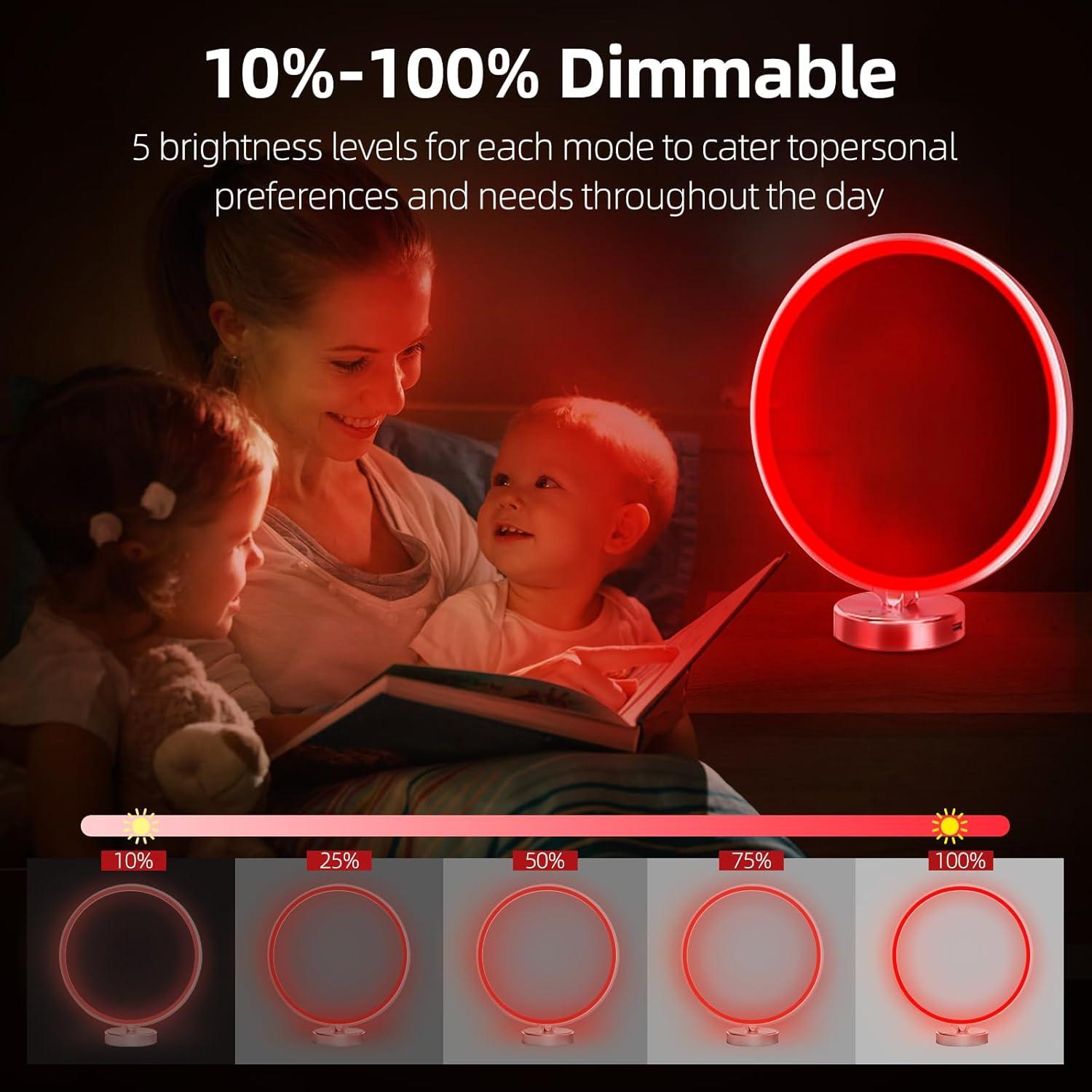 Lámpara Terapéutica de Luz Roja 670nm HAUBAT con Control Remoto