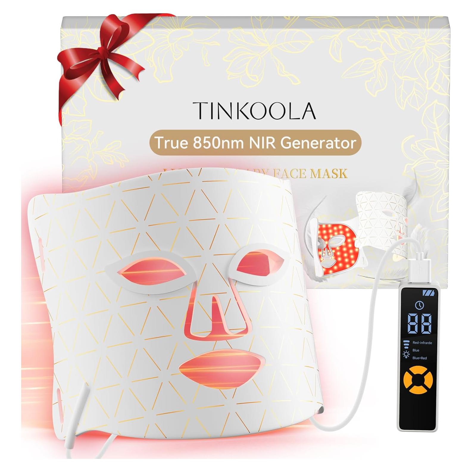 Máscara de Terapia de Luz LED Tinkoola para la Cara 630nm 830nm