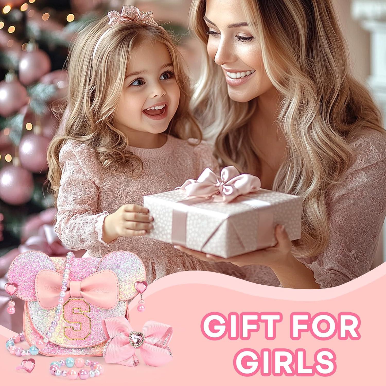 Set de Monedero Rosa Brillante para Niñas - Juguetes Mini Ratón