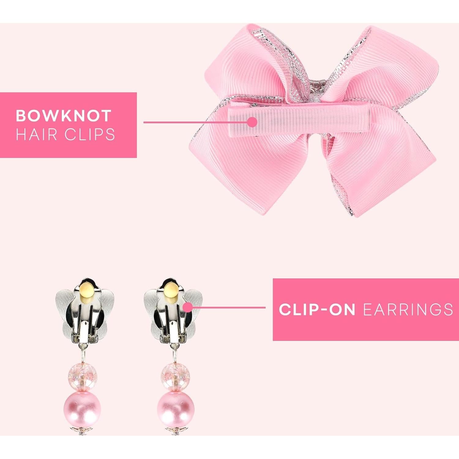 Set de Monedero Rosa Brillante para Niñas - Juguetes Mini Ratón