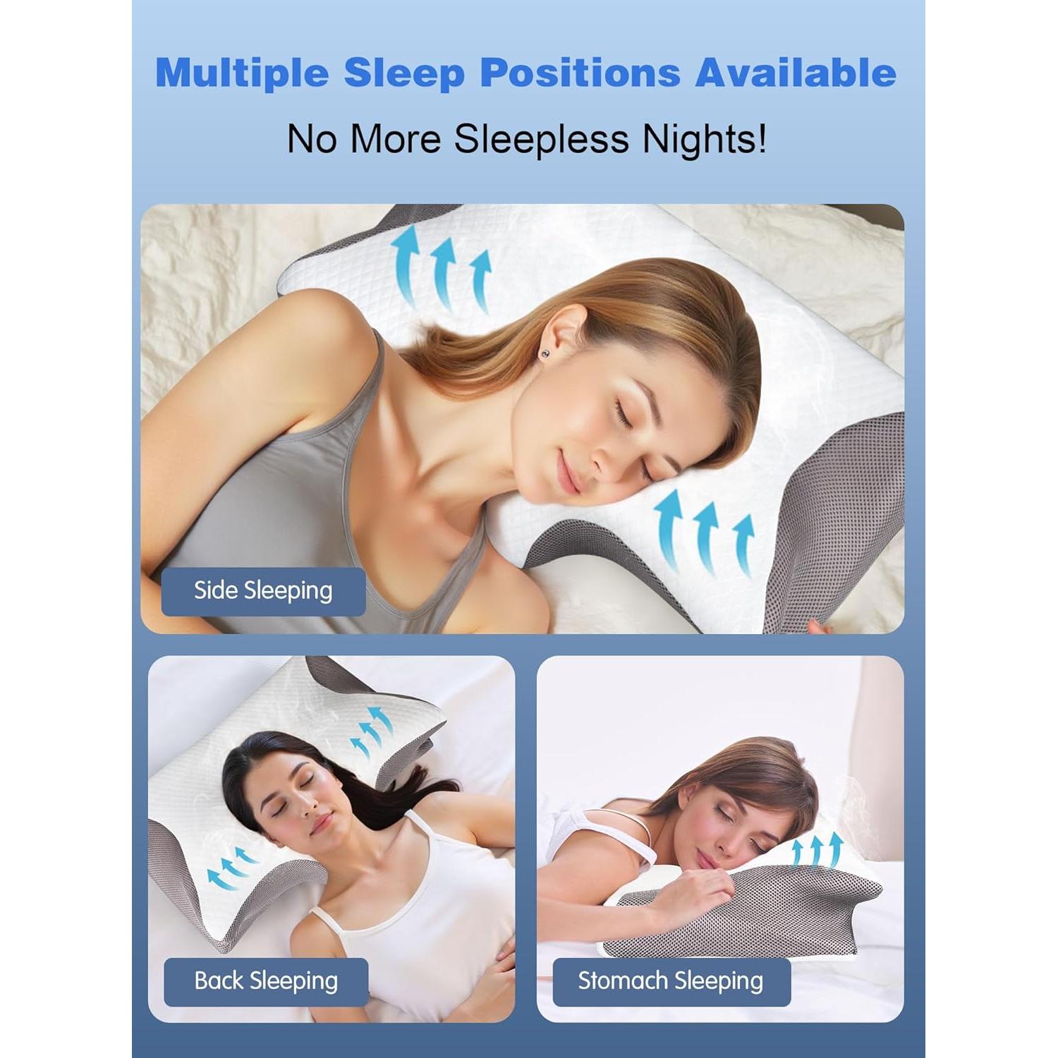 Almohada Ergonómica LiKiLiKi para Alivio del Dolor de Cuello