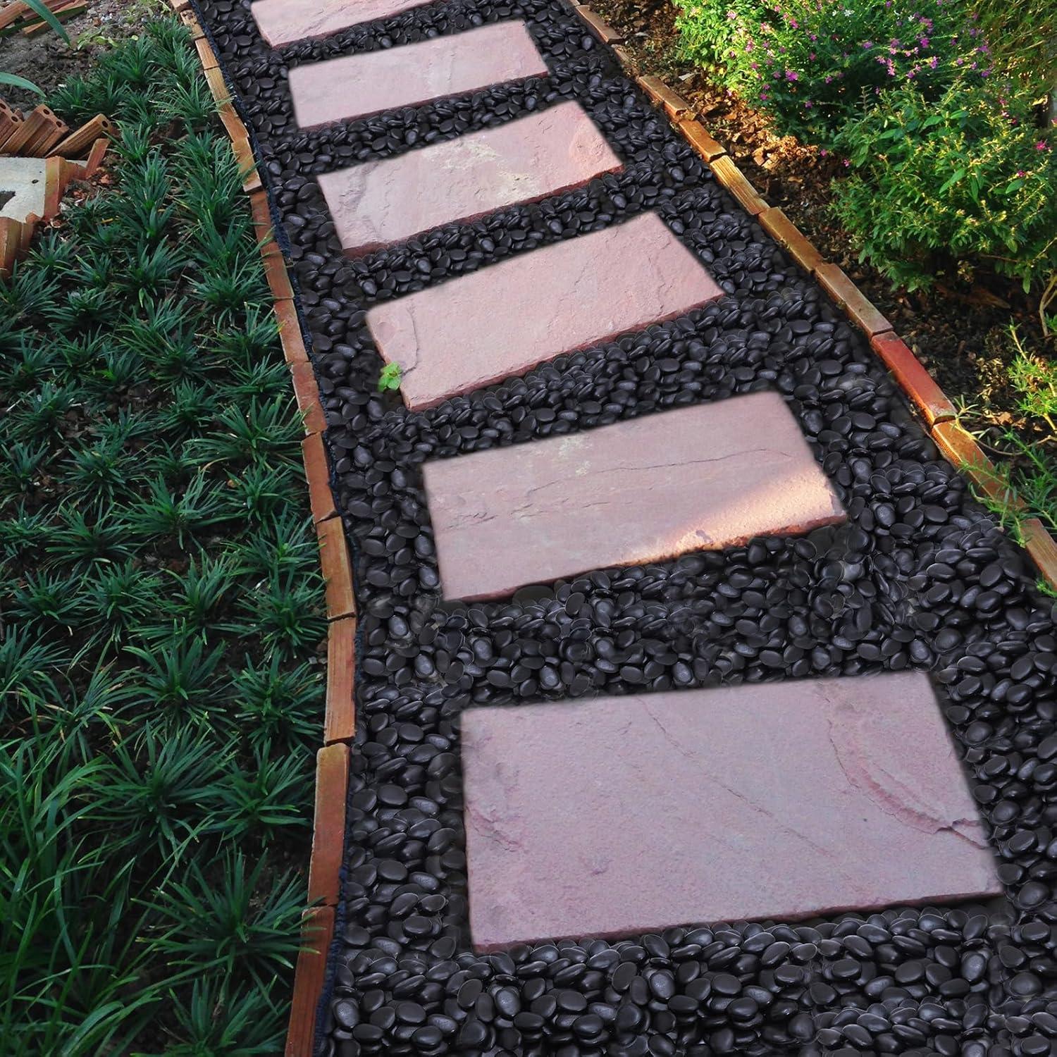 Rocas Negras Pulidas Calofulston 1.0KG 2.5-4.4cm Decorativas