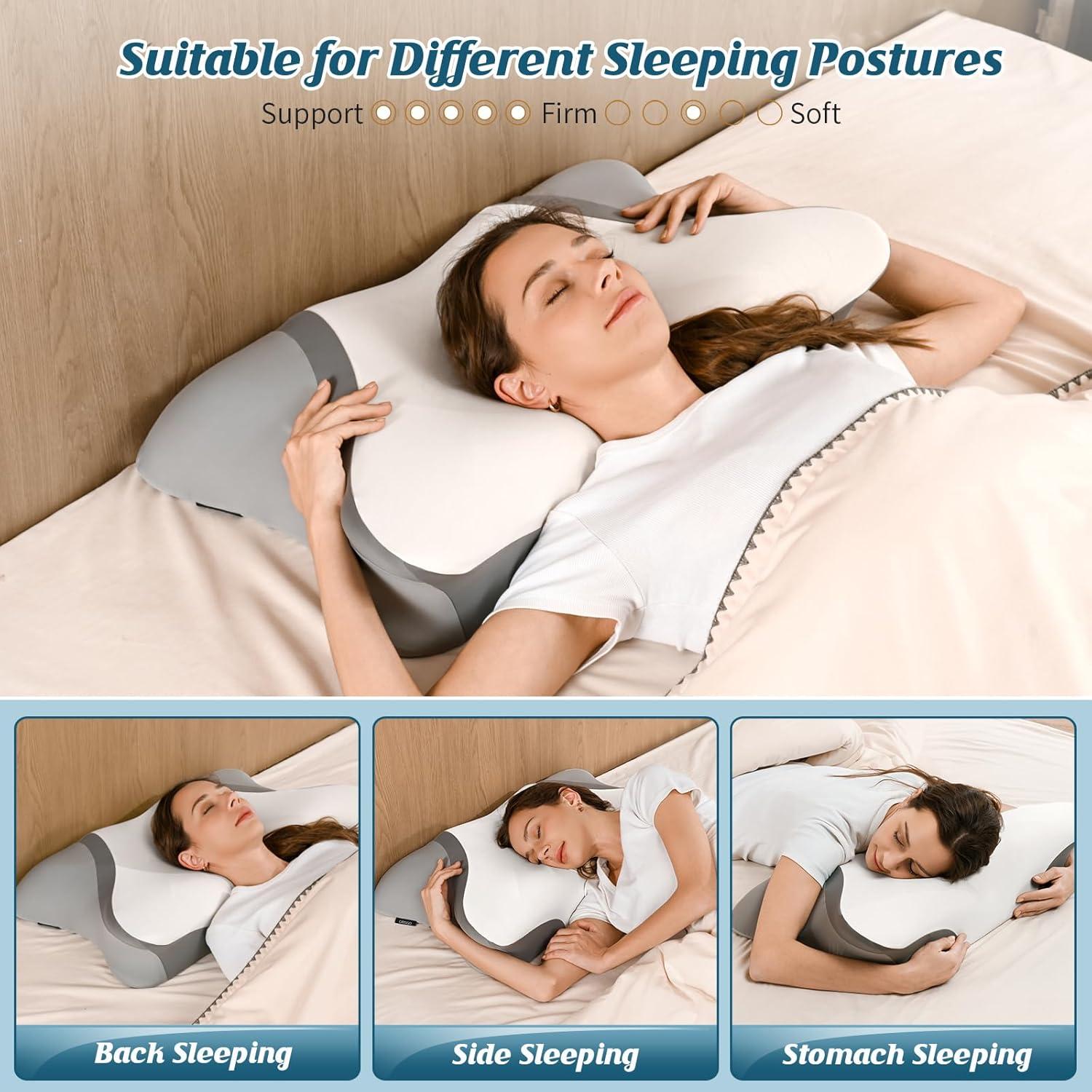 Almohada Cervical Crisgo - Espuma de Memoria Refrigerante 69x41.9cm