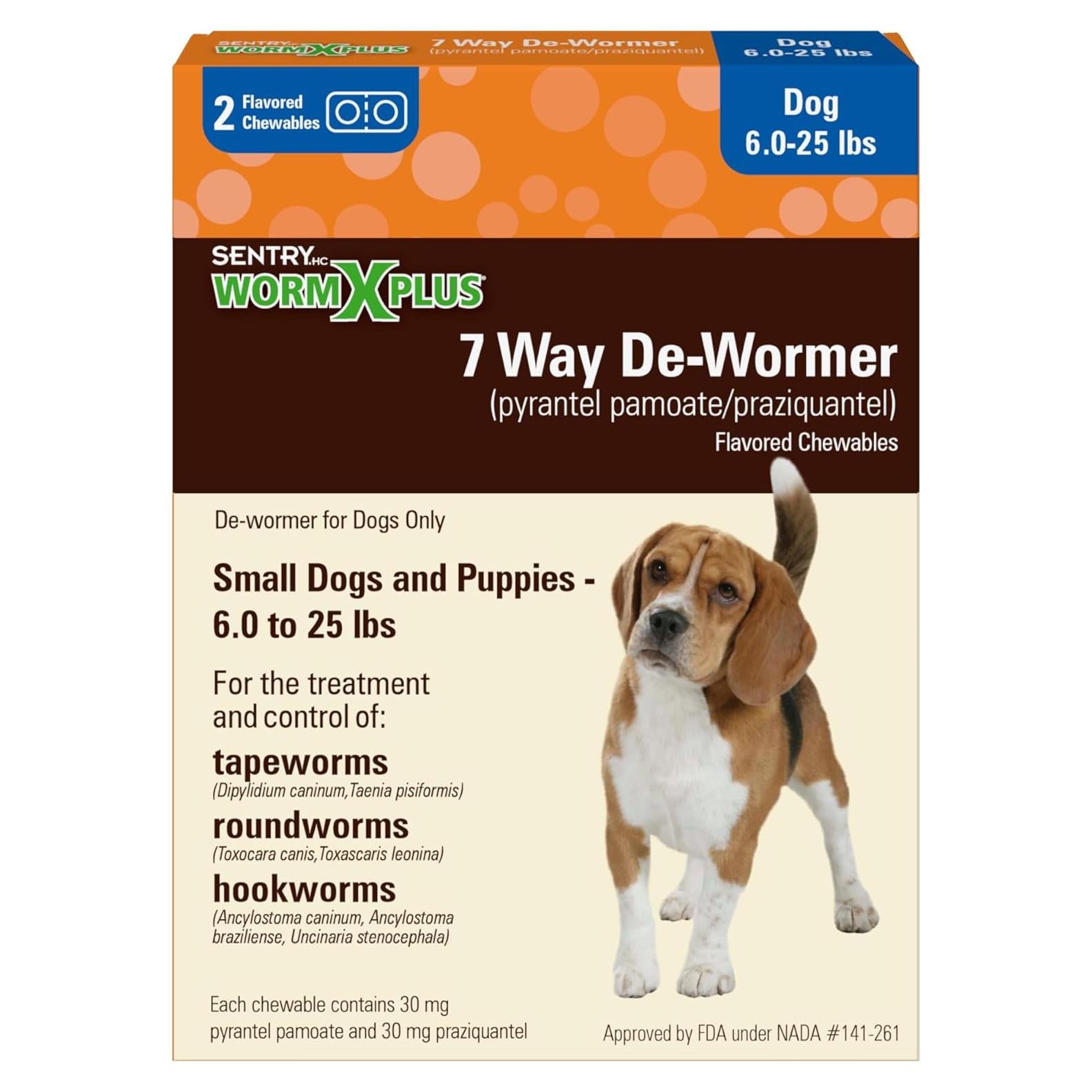 Desparasitante SENTRY HC Worm X Plus 7 Vías para Perros 2-11 kg