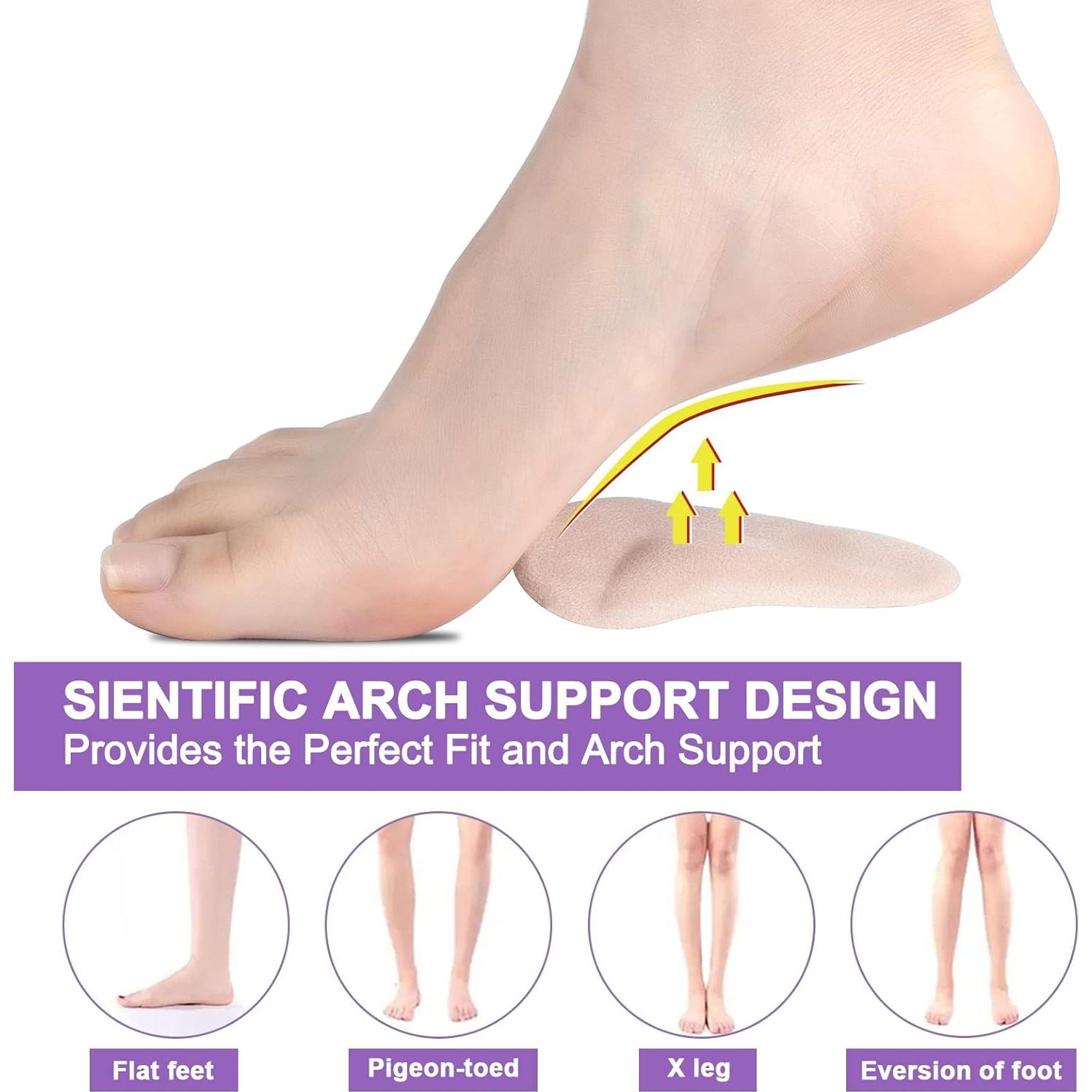 6 Pares Almohadillas de Soporte de Arco Gel Thearches - Talla Única