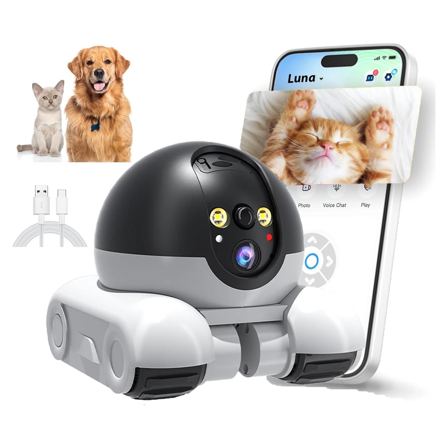 Cámara para Mascotas Belcore D8 Inalámbrica 1080P con Visión Nocturna