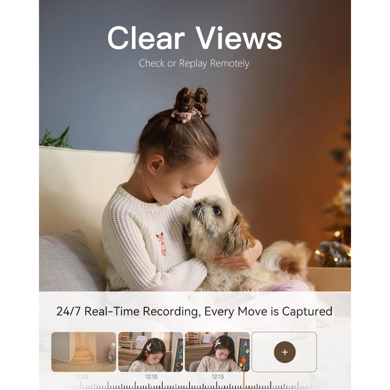 Cámara para Mascotas Belcore D8 Inalámbrica 1080P con Visión Nocturna